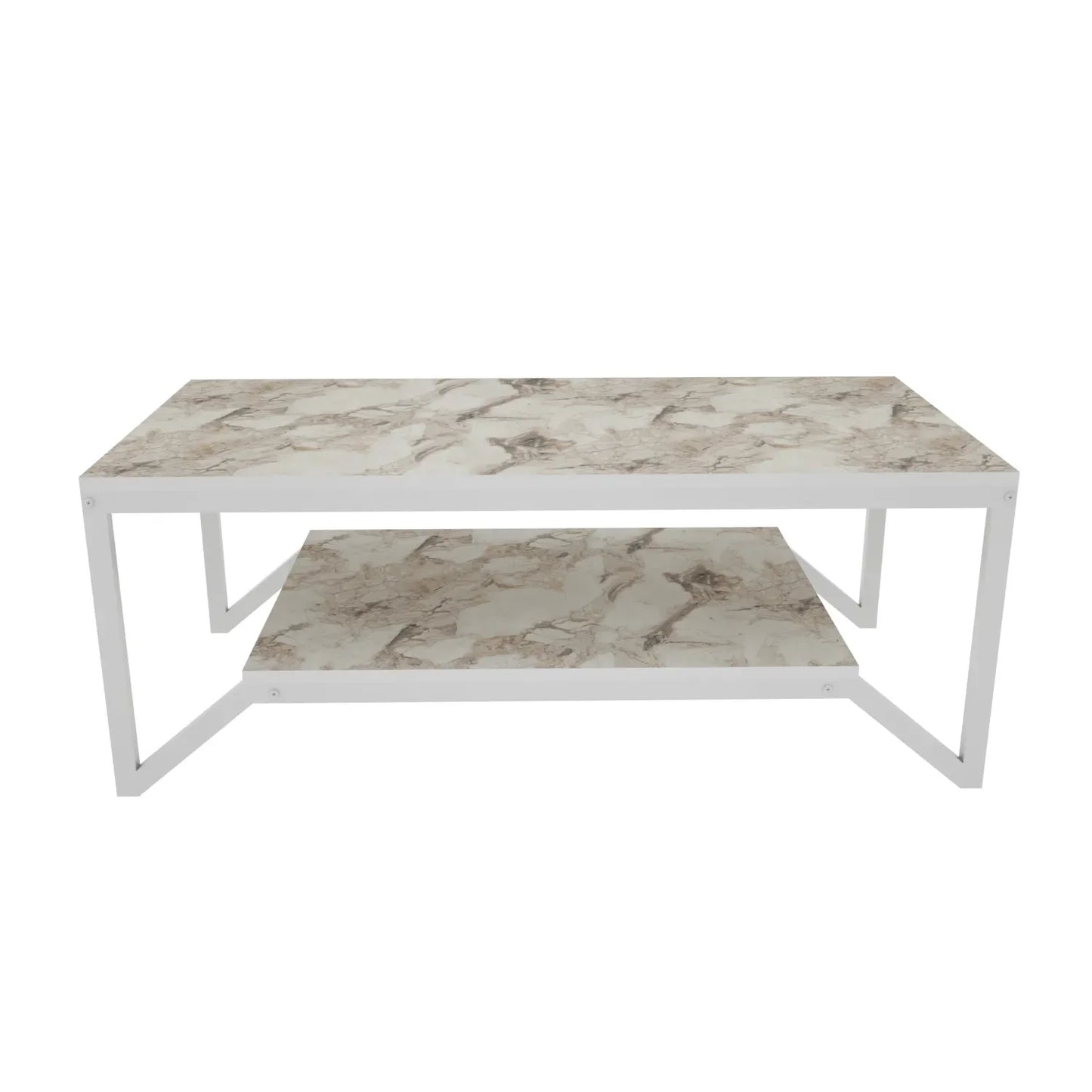 Flora 47" Wide Rectangular Modern Industrial Design Coffee Table | Cocktail Table