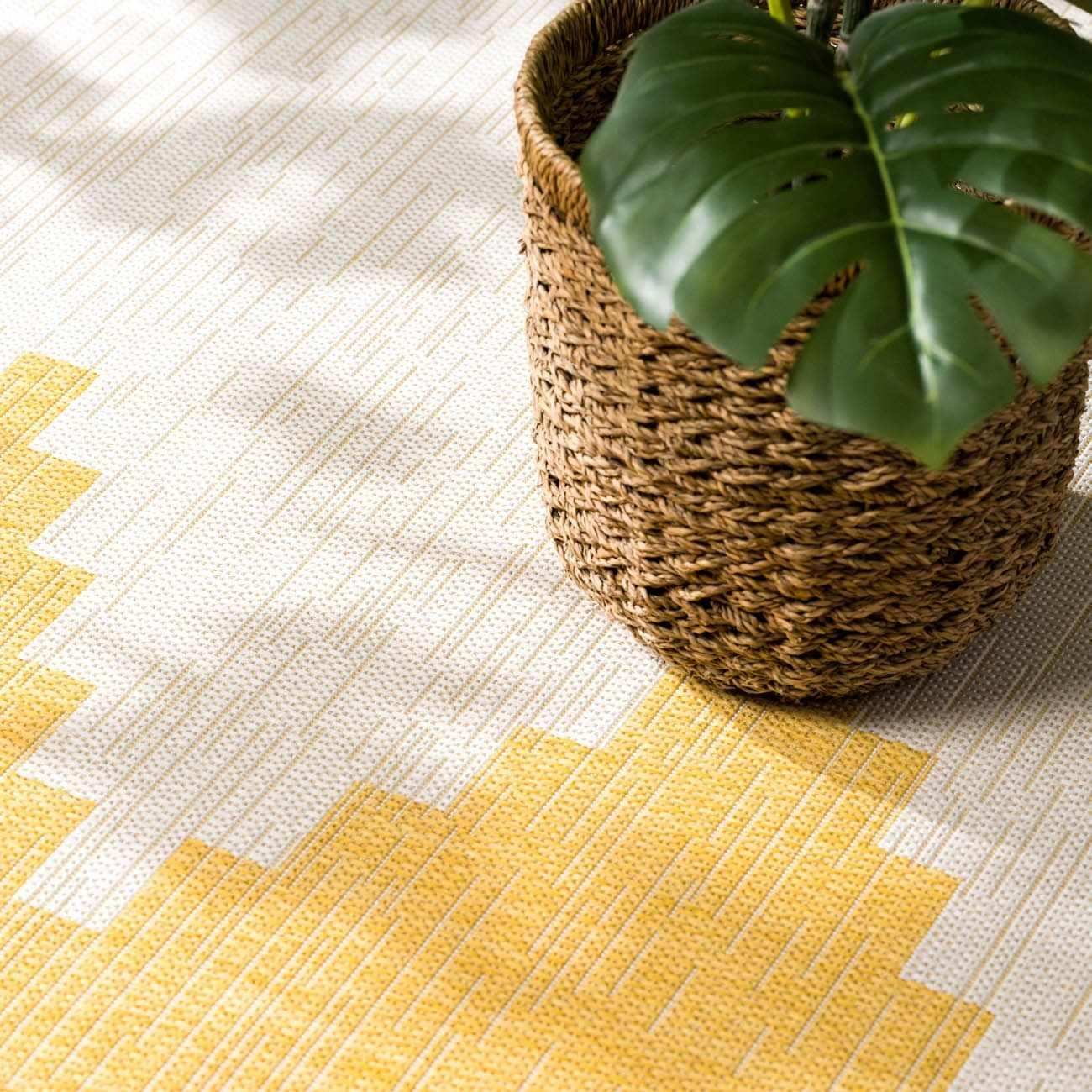 Djugun Yellow Outdoor Rug - Clearance