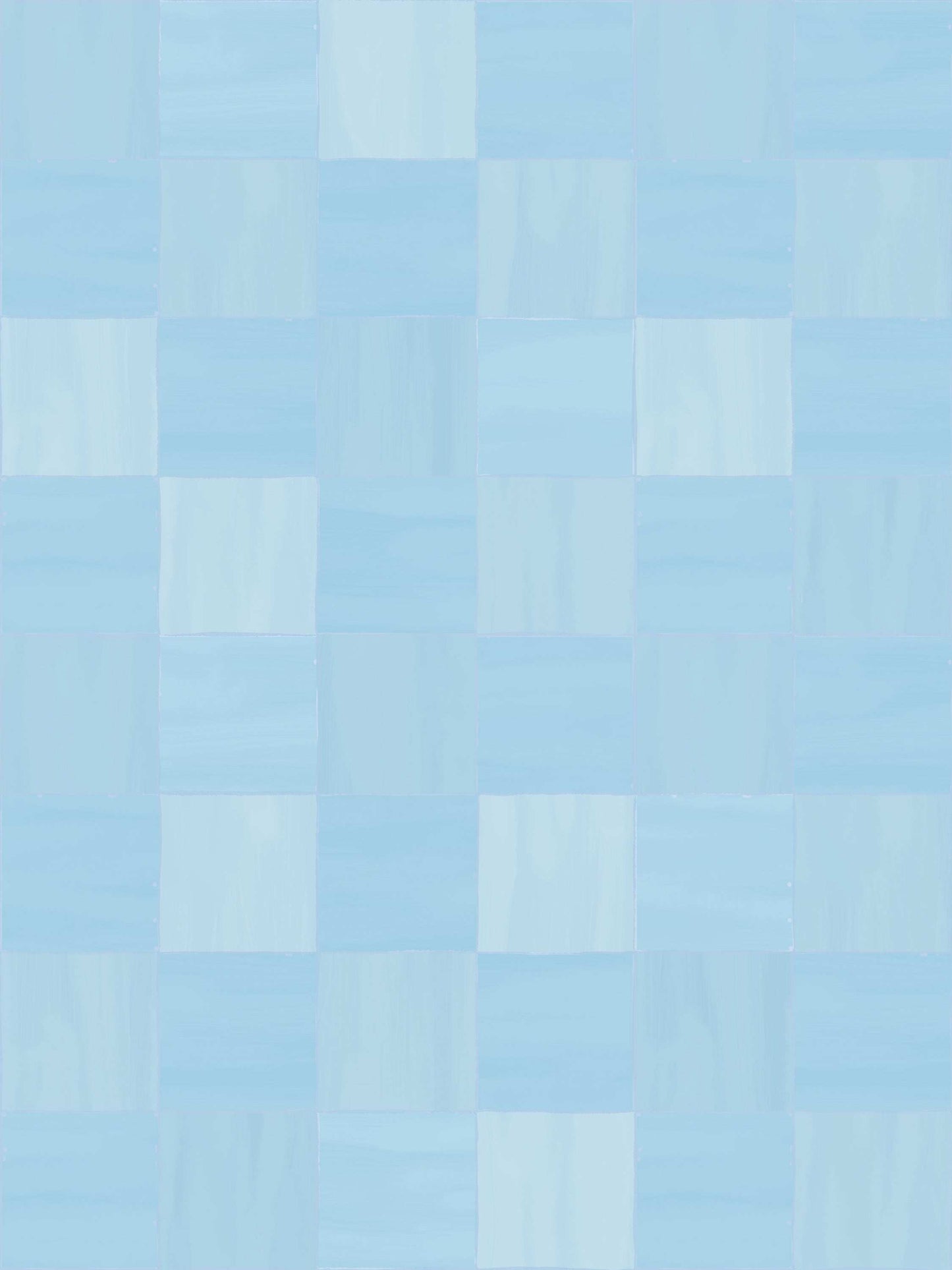 Zellige Wallpaper, light blue