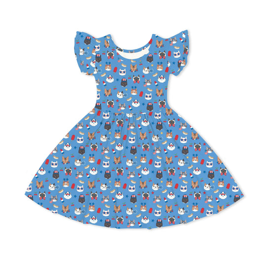 Freedom Cats (Twirl Dress)