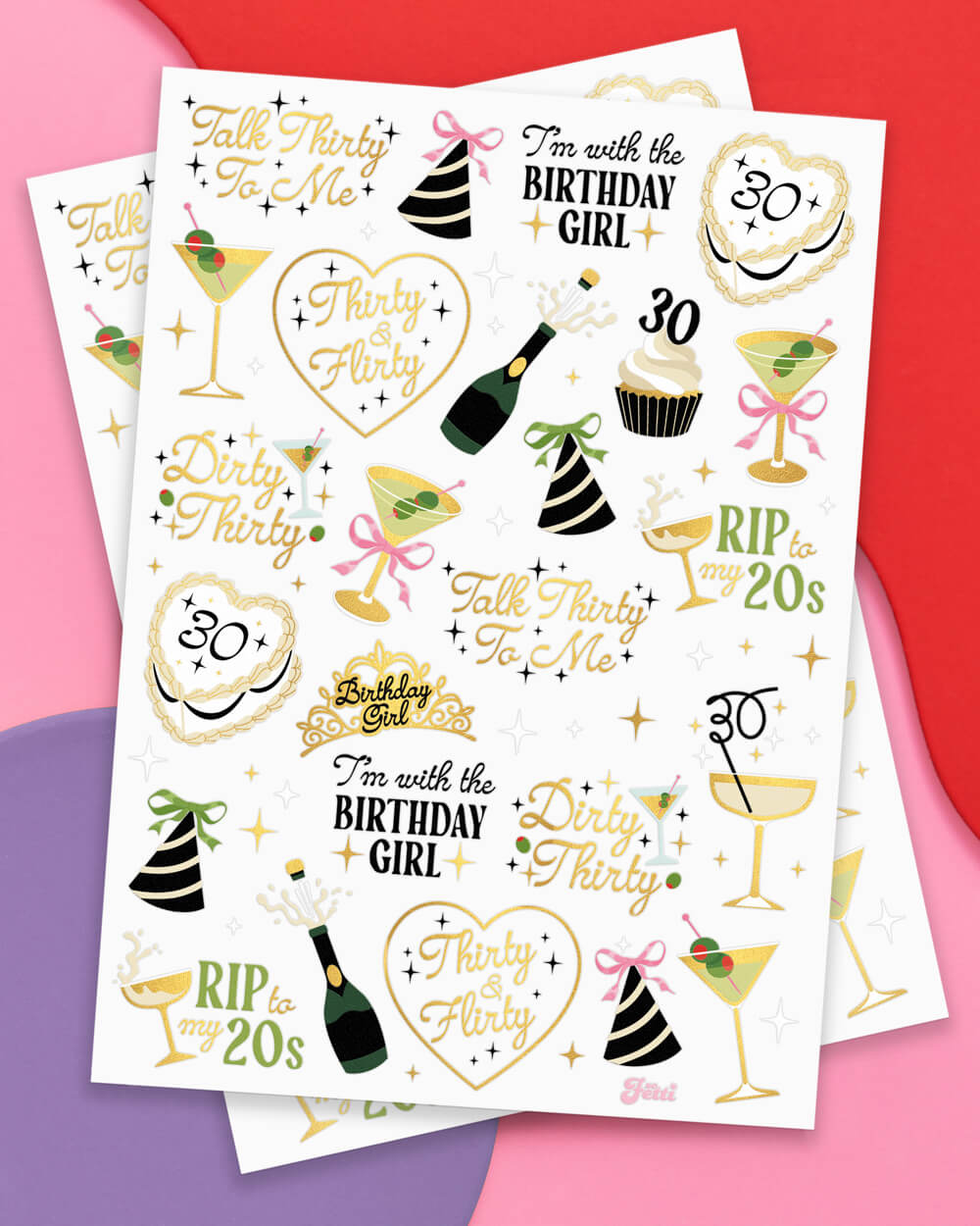Dirty 30 Bday Tats - 50 temporary tattoos
