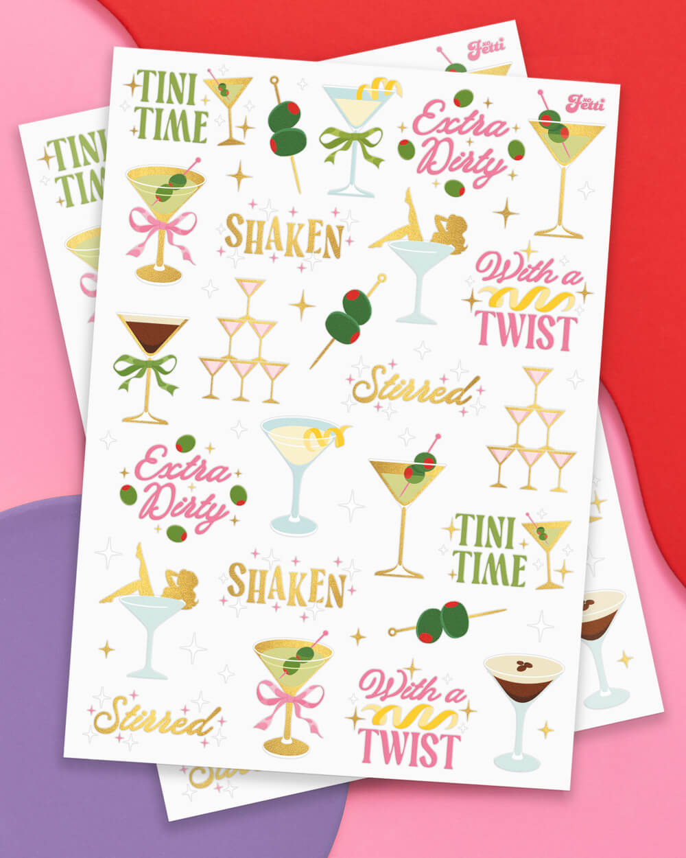 Martini Tats - 50 temporary tattoos