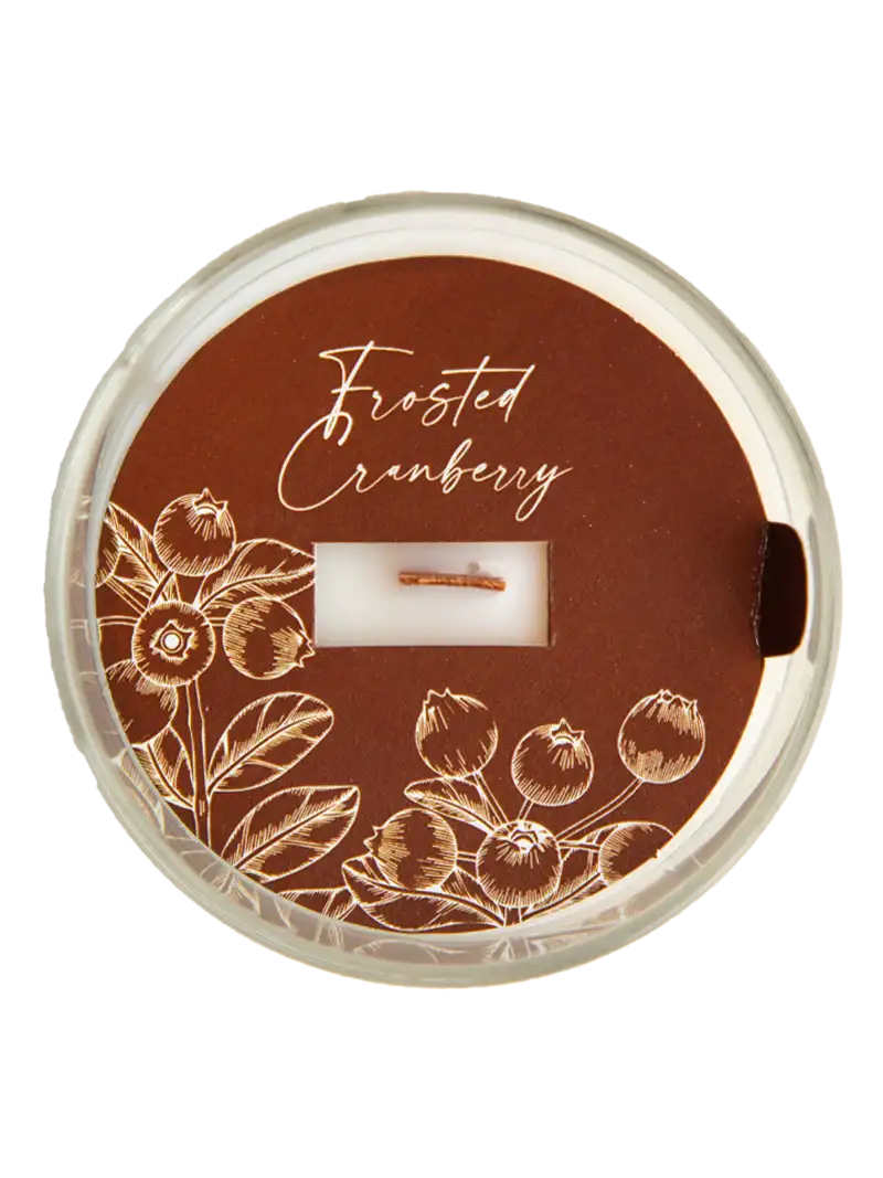 Frosted Cranberry 7.5 oz Wooden Wick Candle