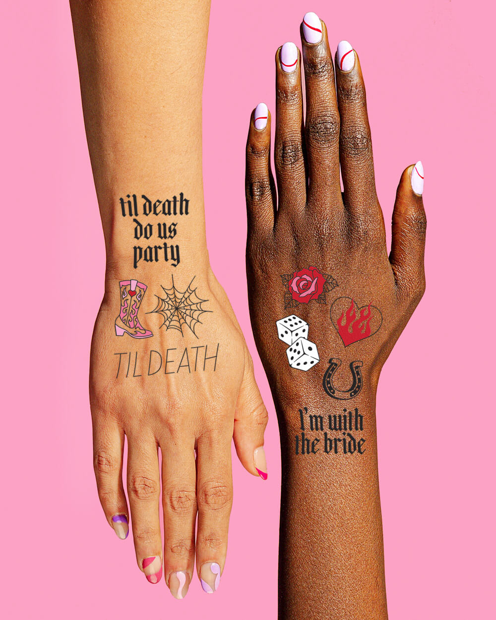 4Ever Tats - 100 foil temporary tattoos