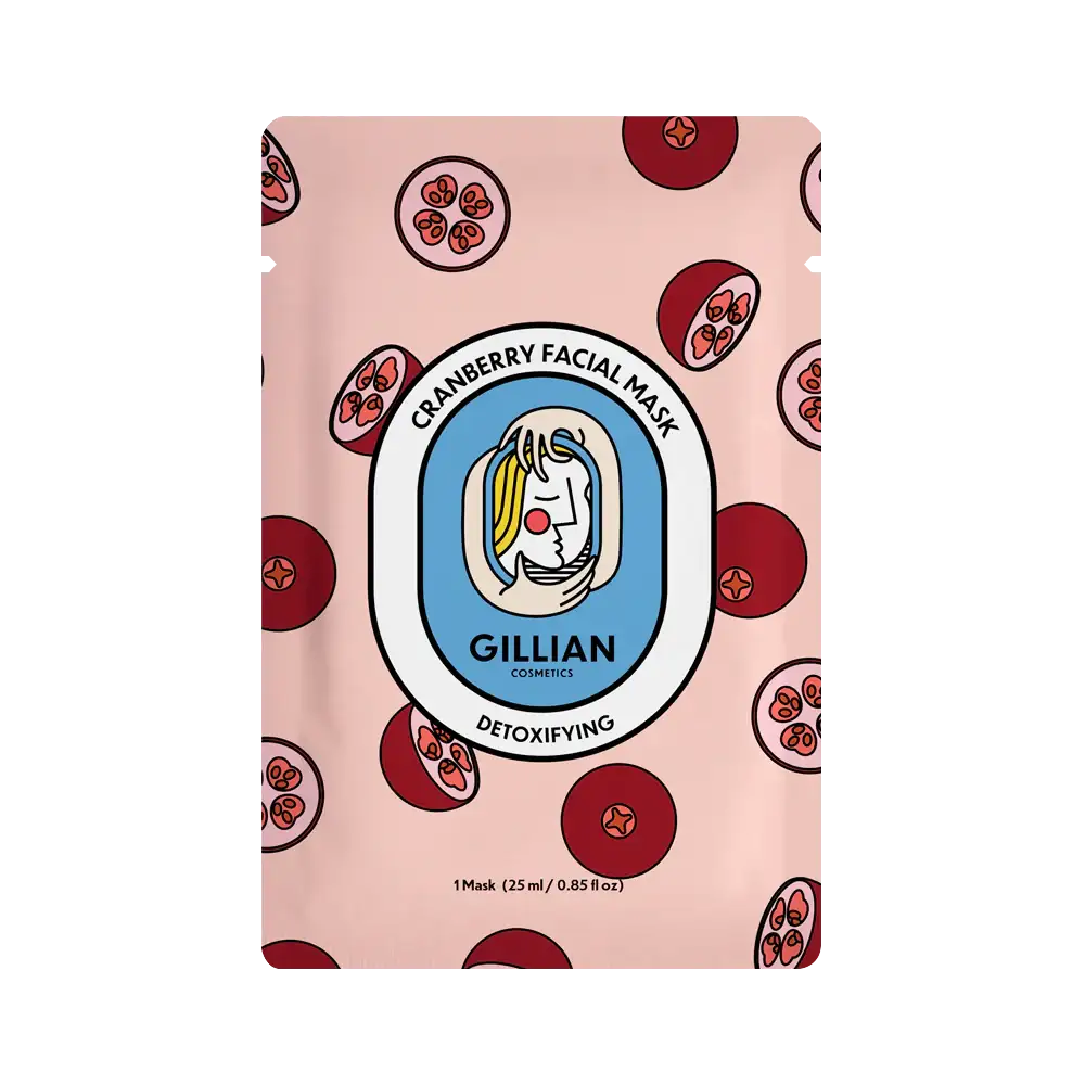 Gillian Cosmetics Cranberry (Detoxifying) Sheet Mask