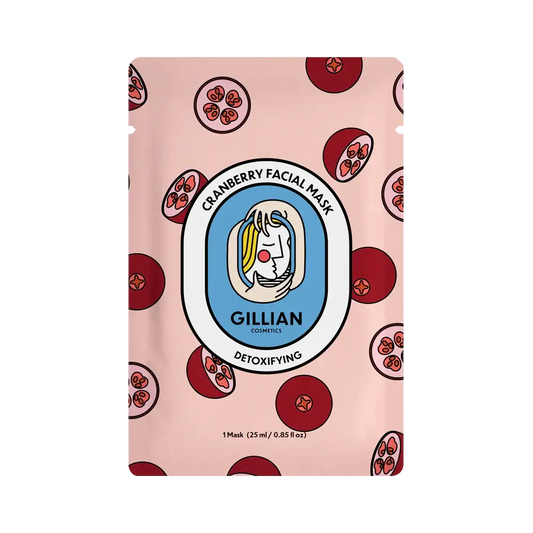 Gillian Cosmetics Cranberry (Detoxifying) Sheet Mask