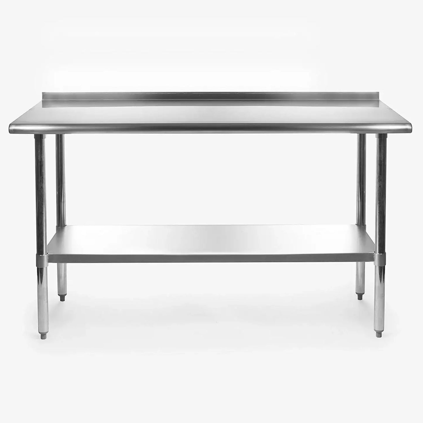 Stainless Steel 60 x 24 inch Heavy Duty NSF Certified  Work Bench Prep Table with Backsplash