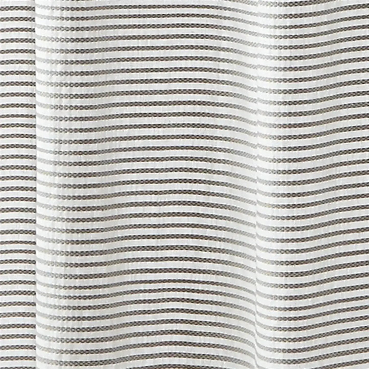 72-inch Grey and White Stripes Cotton Shower Curtain with Tassels