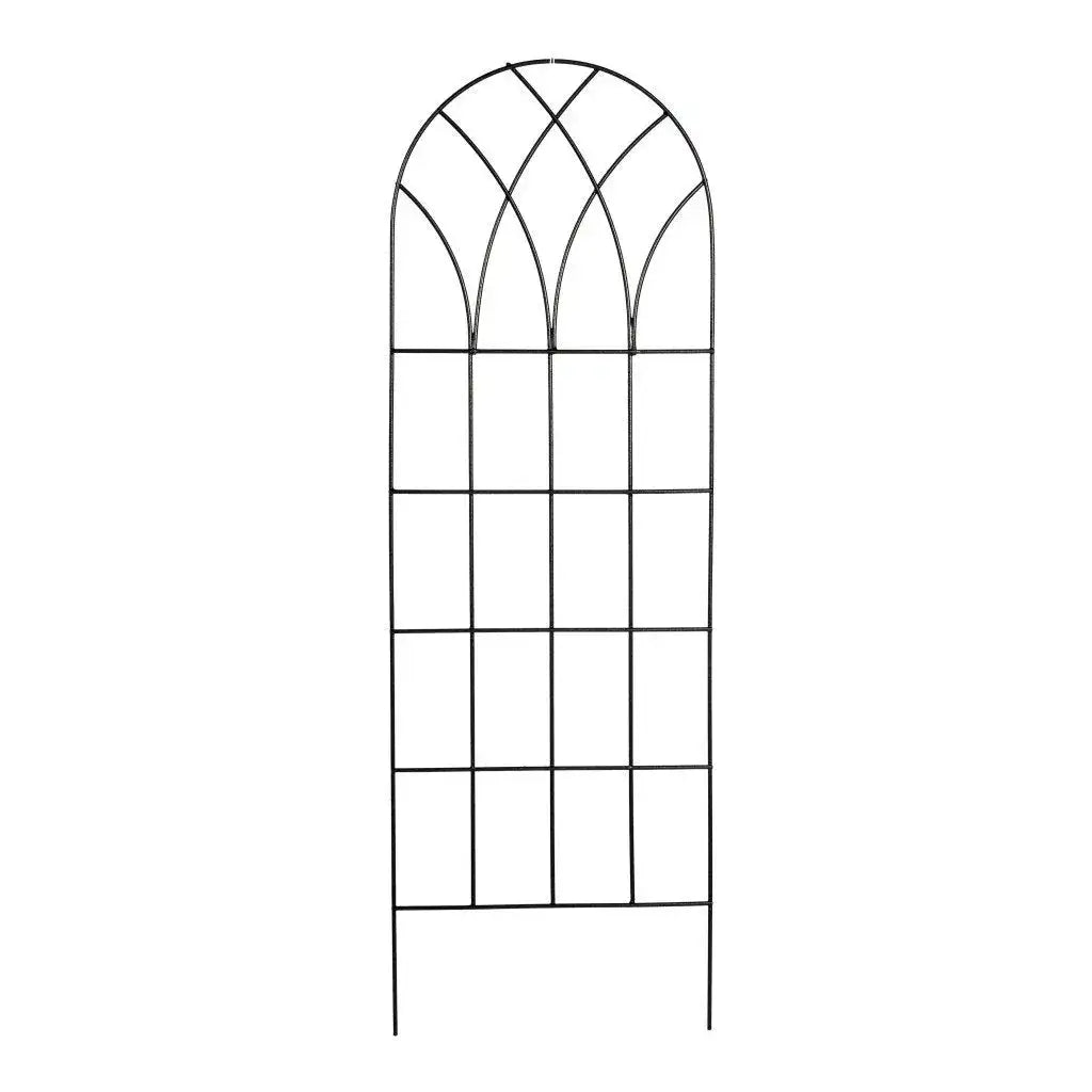 60-inch Gothic Arch Top Metal Wall Trellis for Home Garden