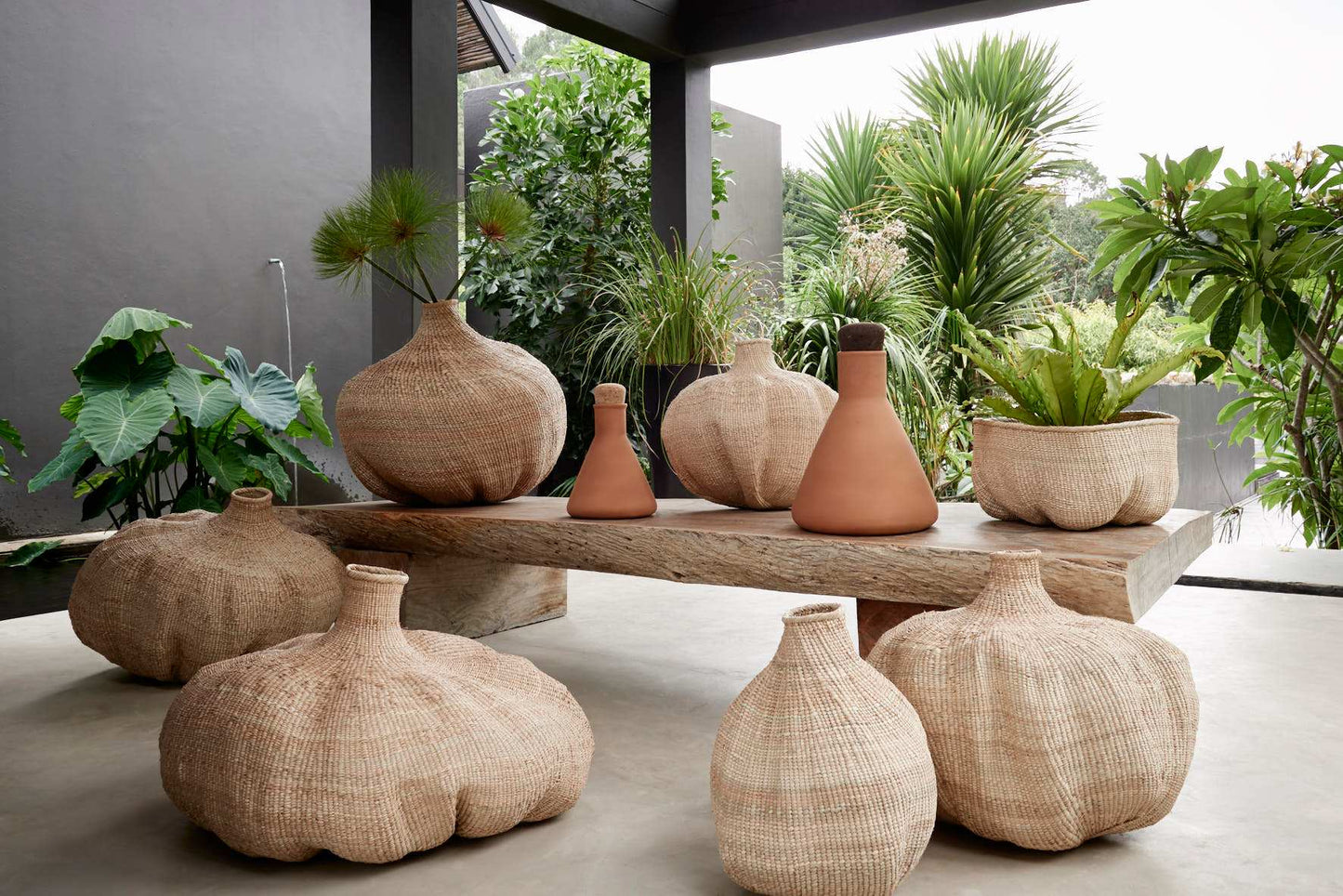 Ilala Garlic Gourd Handwoven African Basket