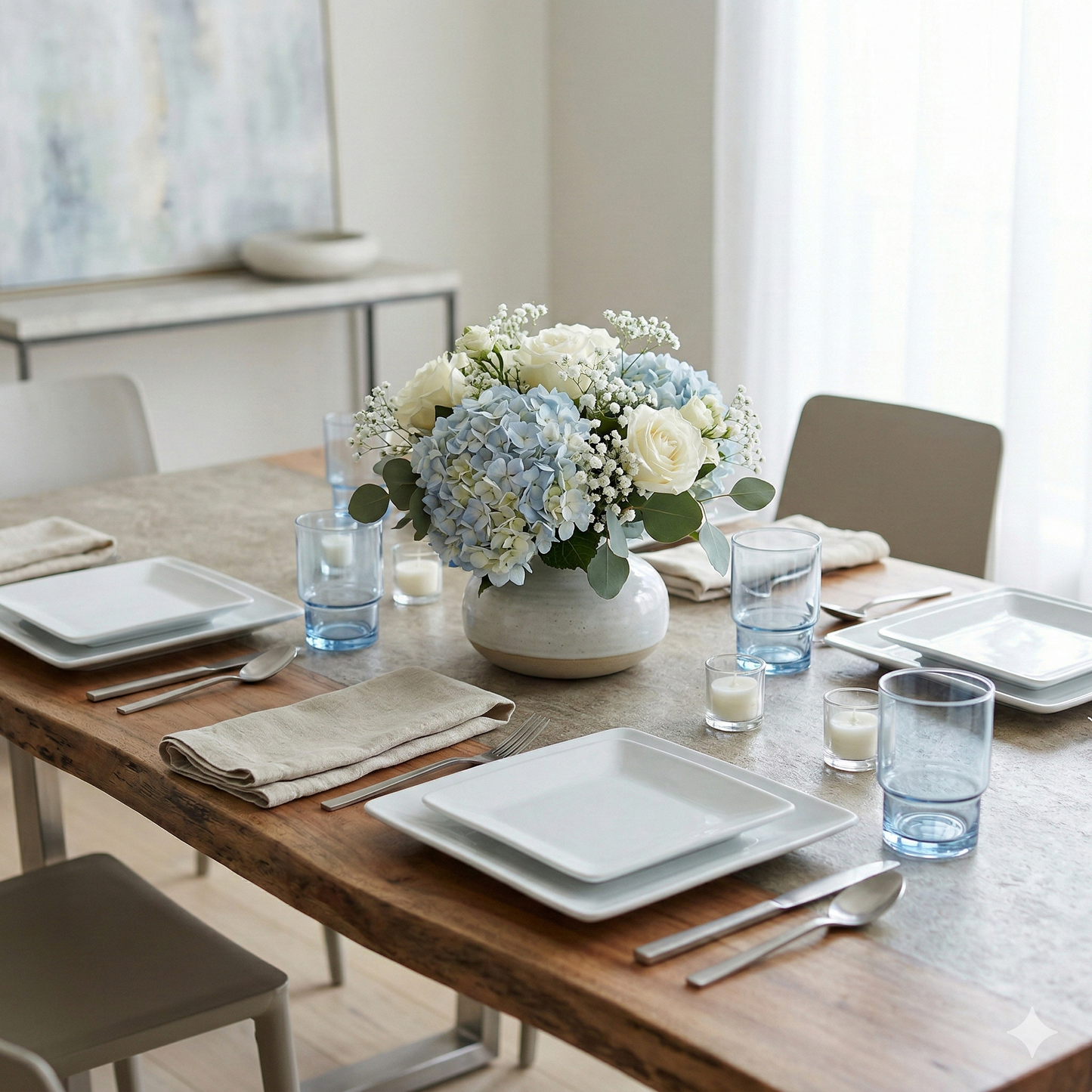 Blue Rock Glass- Set of 4