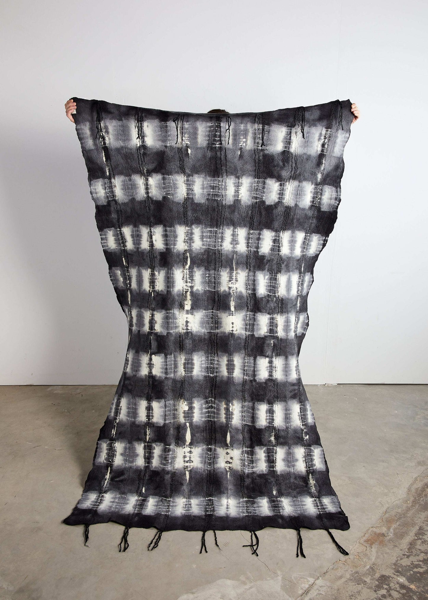 Adire Tye-Dye Lightweight Wool Throw Blanket