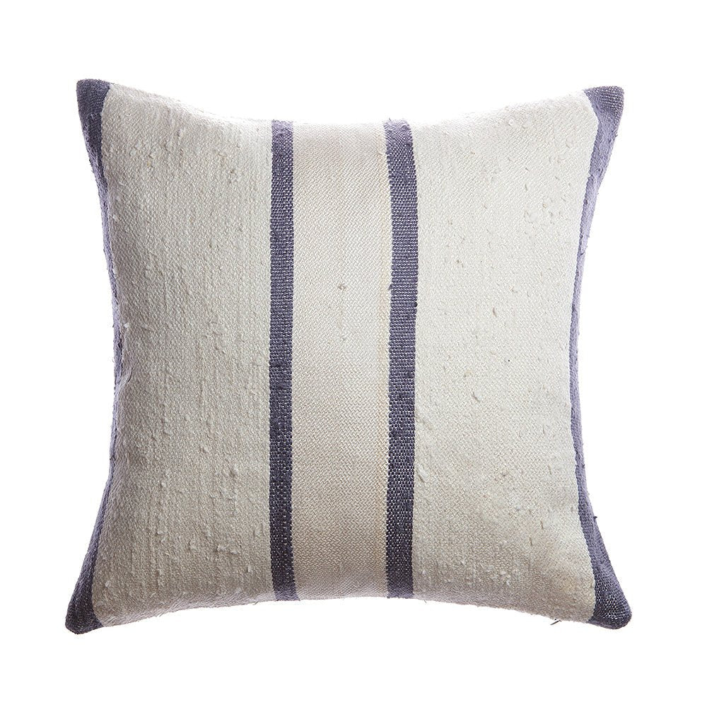 Silk Striped Rustic Pillow