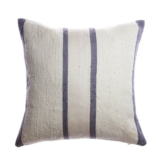 Silk Striped Rustic Pillow