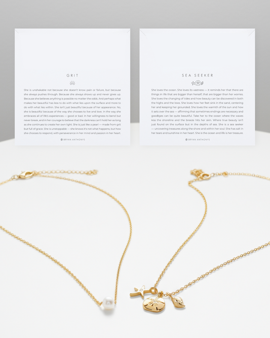 Sea Seeker & Grit Layered Necklace Set