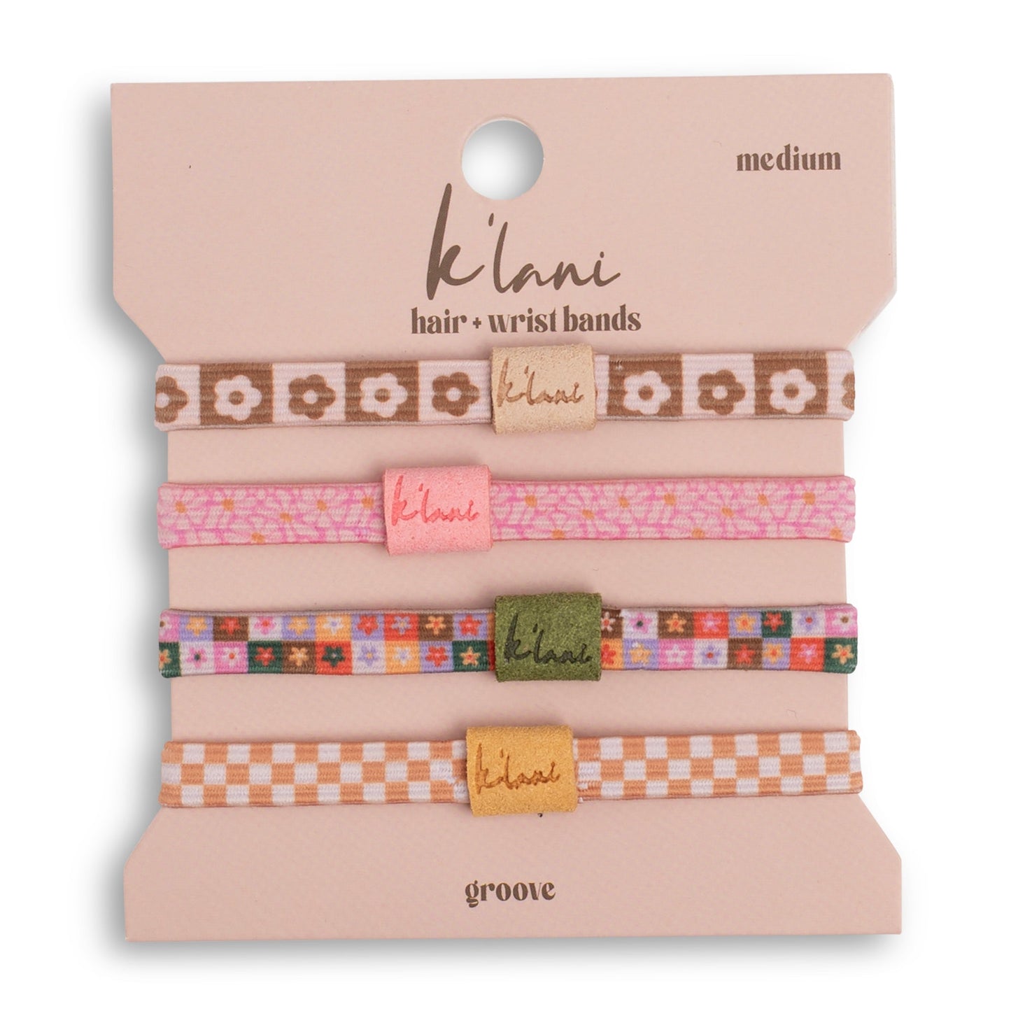 "Groove" Fun Floral Hair + Wrist Bands