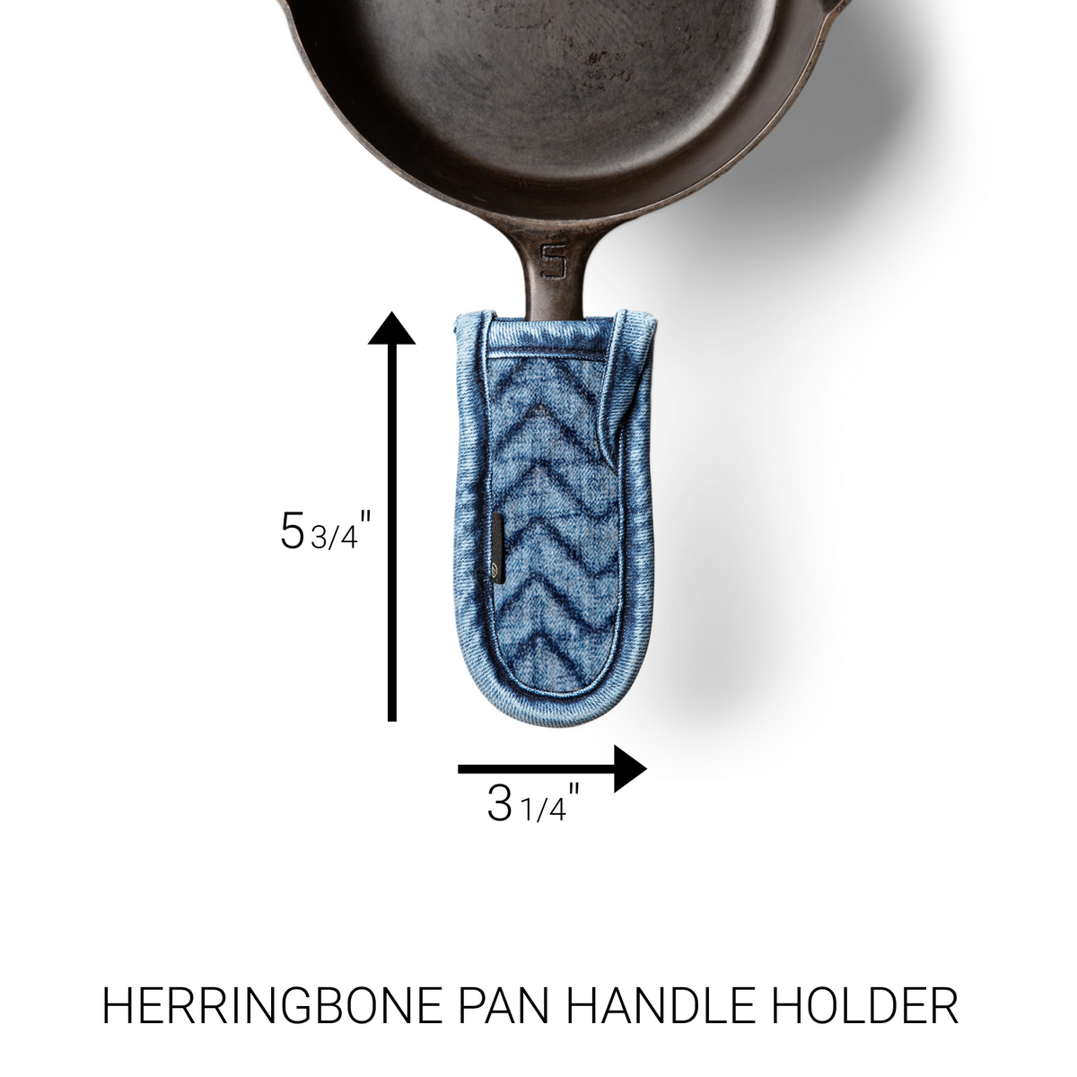 BUNDLE - STANDARD HERRINGBONE OVEN MITT, PAN HANDLE HOLDER AND HERRINGBONE TRIVET/POT HOLDER