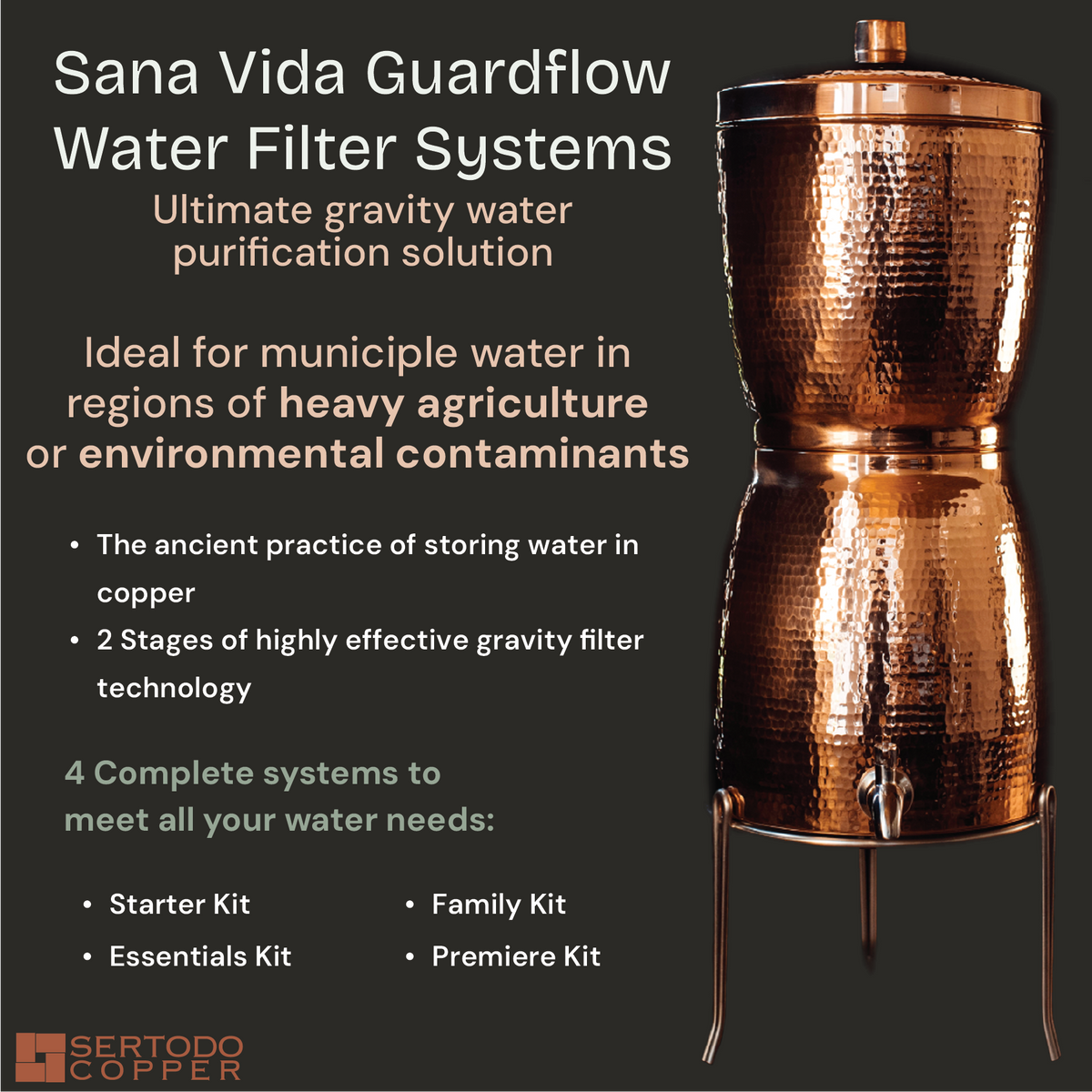 Sana Vida GuardFlow Copper Water Filtration System