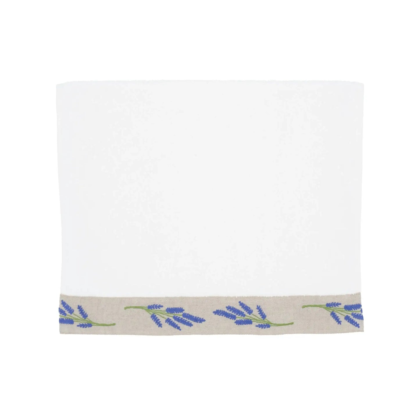 Guest Towels With Blue Lavender Borders Set of 2