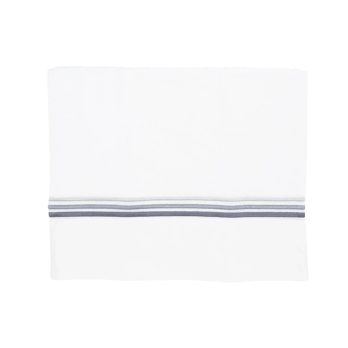 Guest Towels With Gray Stripe French Borders Set of 2