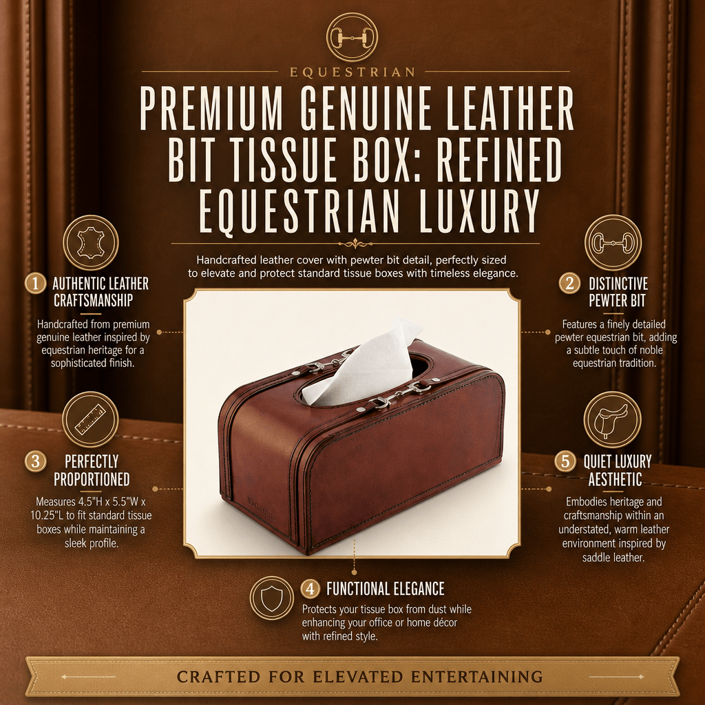 Premium Genuine Leather Bit Tissue Box