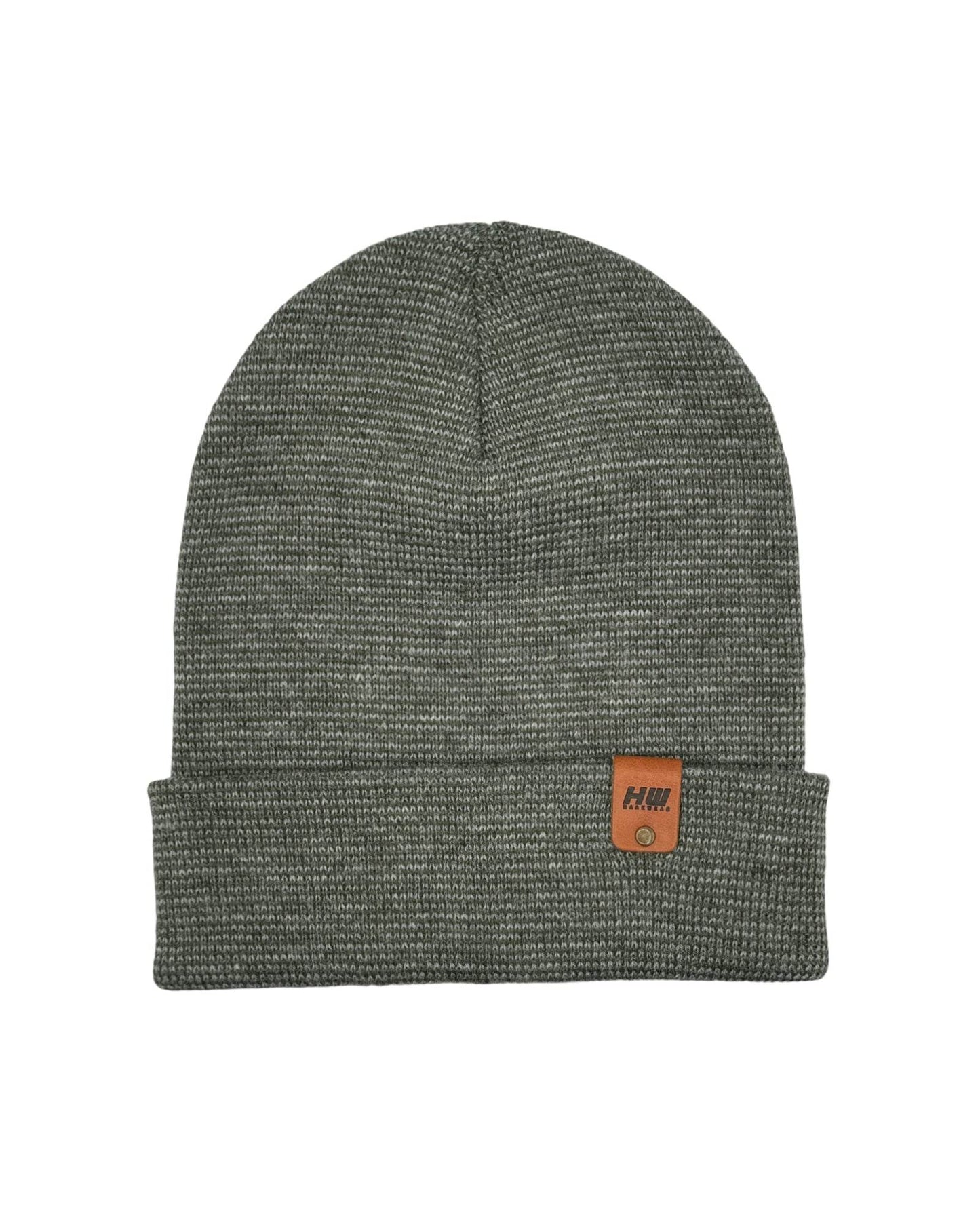 HAAKWEAR Traditional Classic Fusion Cuffed Beanie - Gray / Green, Made in USA