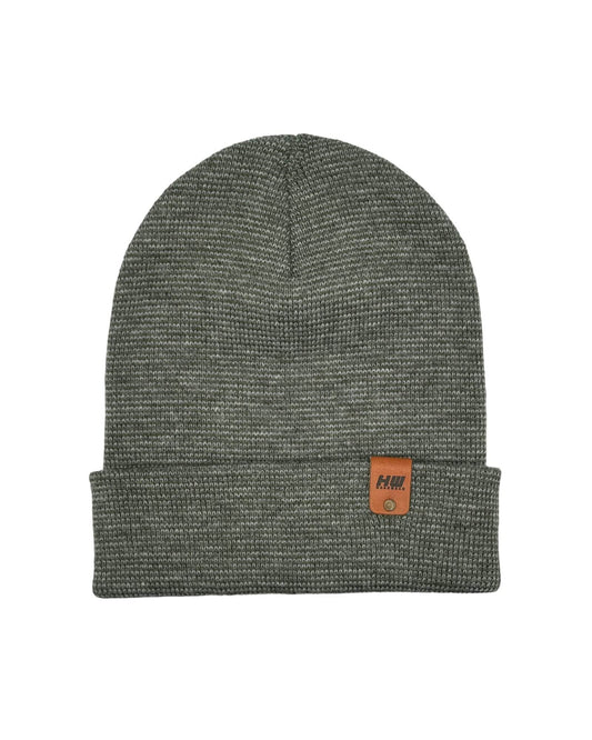 HAAKWEAR Traditional Classic Fusion Cuffed Beanie - Gray / Green, Made in USA