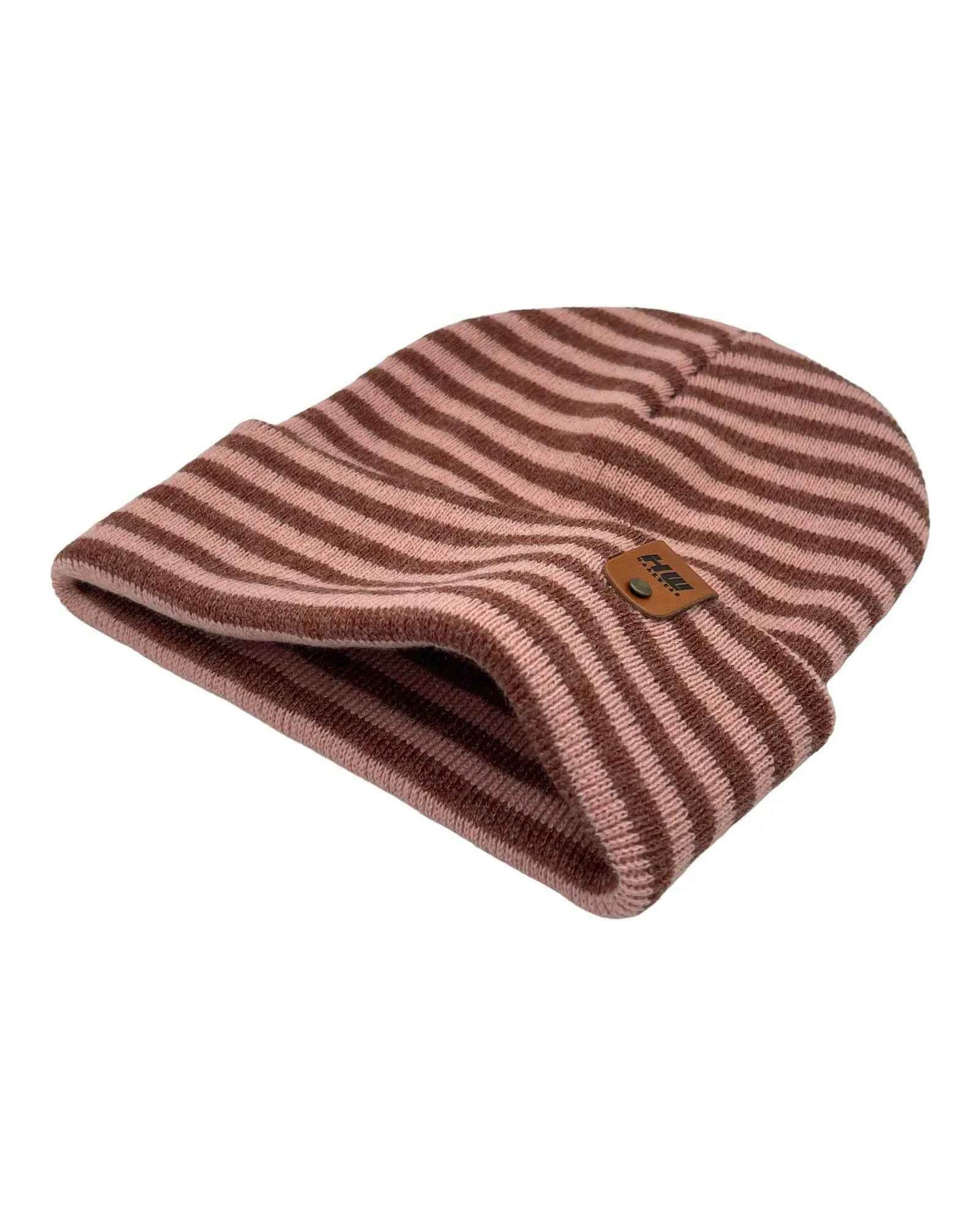 HAAKWEAR Traditional Classic RORO Cuffed Beanie / Hat - Burgundy / Pink, Made in USA