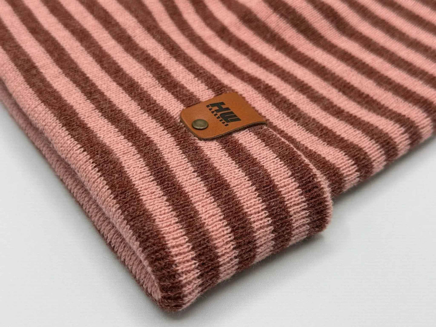 HAAKWEAR Traditional Classic RORO Cuffed Beanie / Hat - Burgundy / Pink, Made in USA