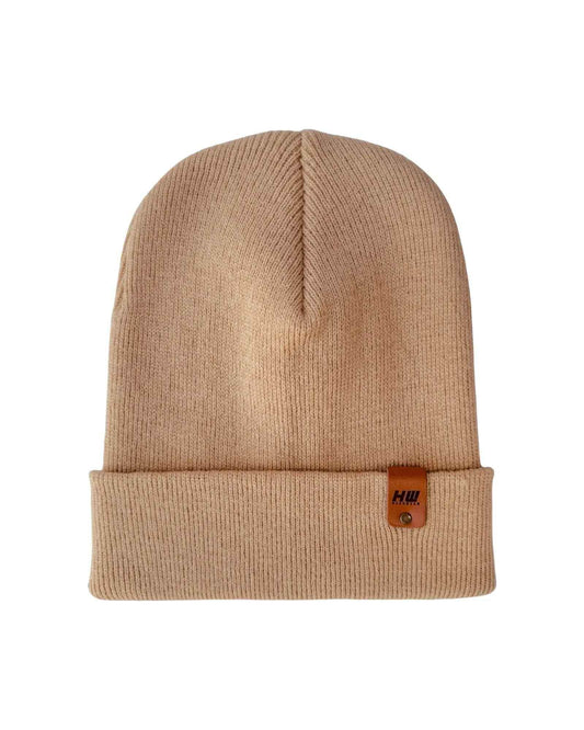 HAAKWEAR Traditional Dune Beige Beanie | Classic Cuffed Knit Hat | Made in USA