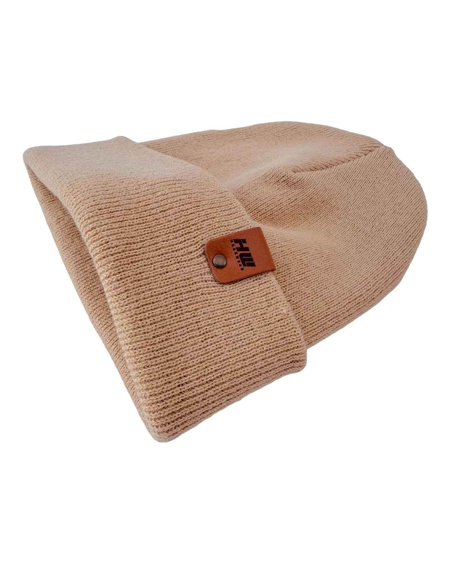 HAAKWEAR Traditional Dune Beige Beanie | Classic Cuffed Knit Hat | Made in USA
