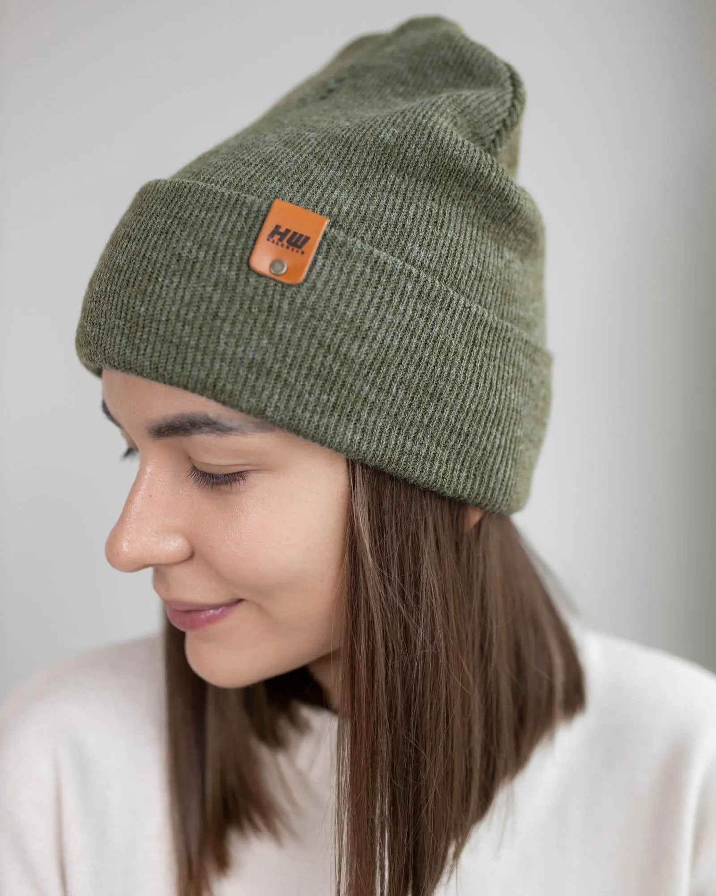 HAAKWEAR Traditional Forest Green Beanie | Classic Cuffed Knit Hat | Made in USA