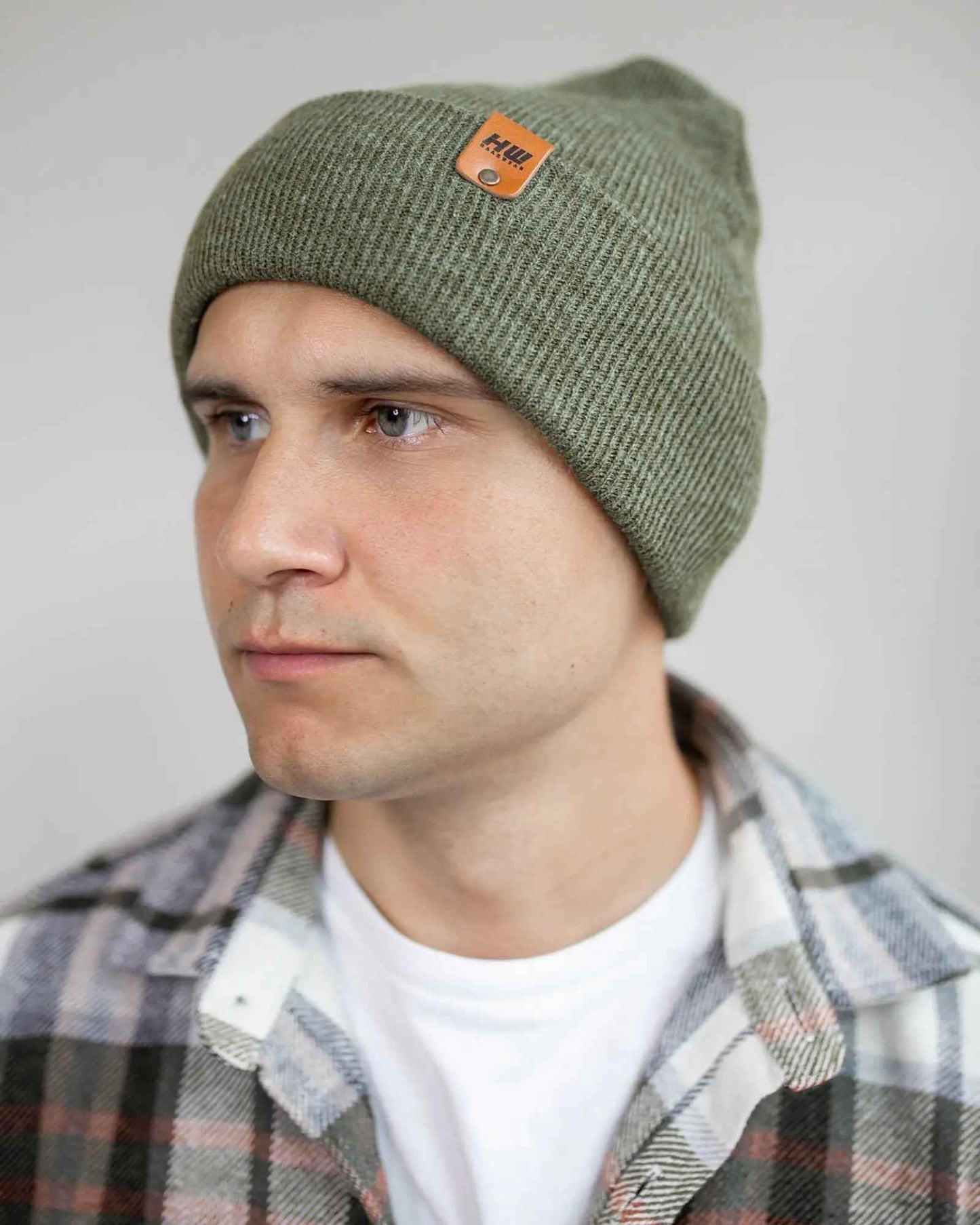 HAAKWEAR Traditional Forest Green Beanie | Classic Cuffed Knit Hat | Made in USA