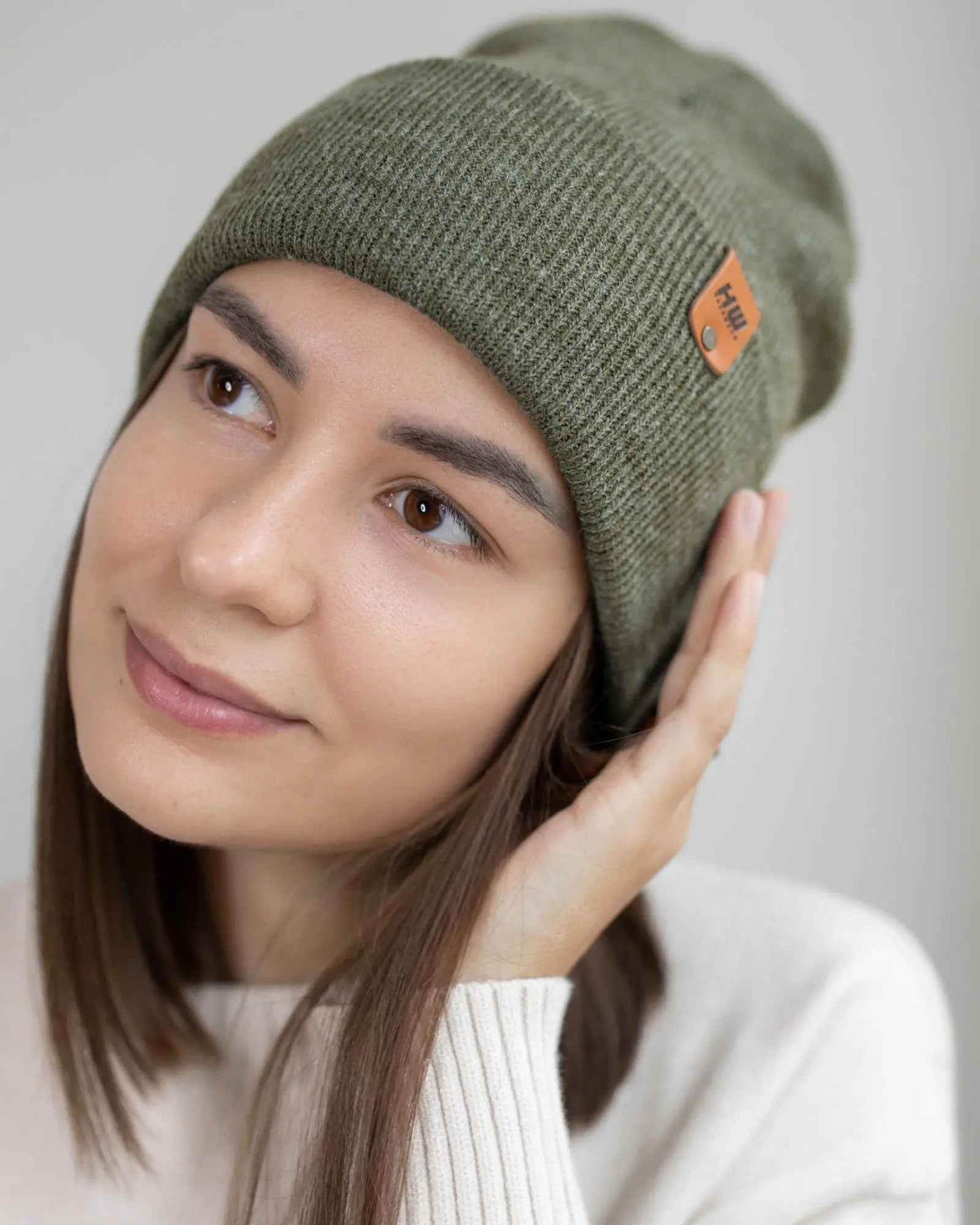 HAAKWEAR Traditional Forest Green Beanie | Classic Cuffed Knit Hat | Made in USA