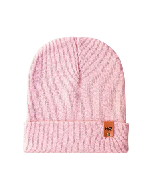 HAAKWEAR Traditional Pearl Pink Beanie | Classic Cuffed Knit Hat | Made in USA