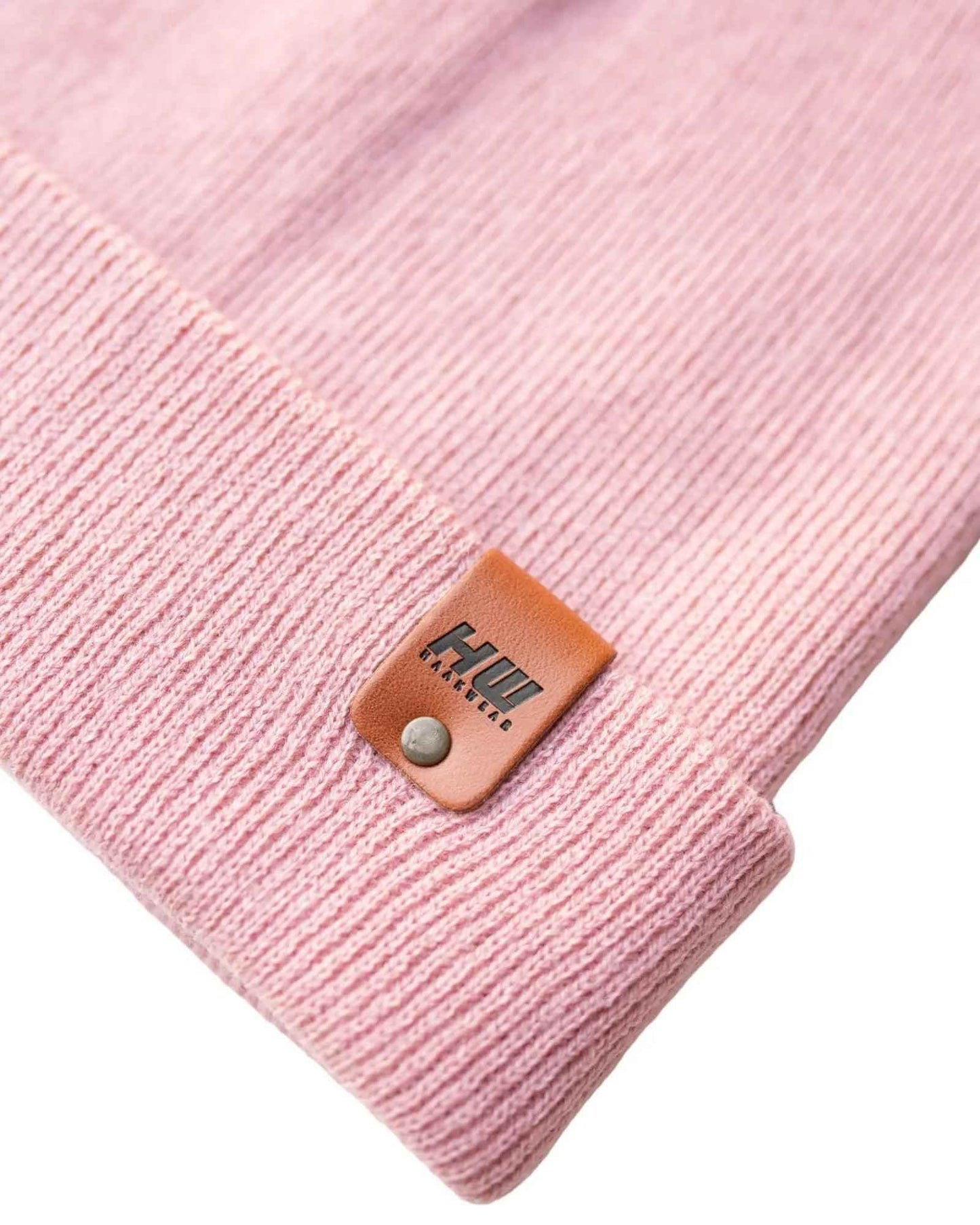 HAAKWEAR Traditional Pearl Pink Beanie | Classic Cuffed Knit Hat | Made in USA