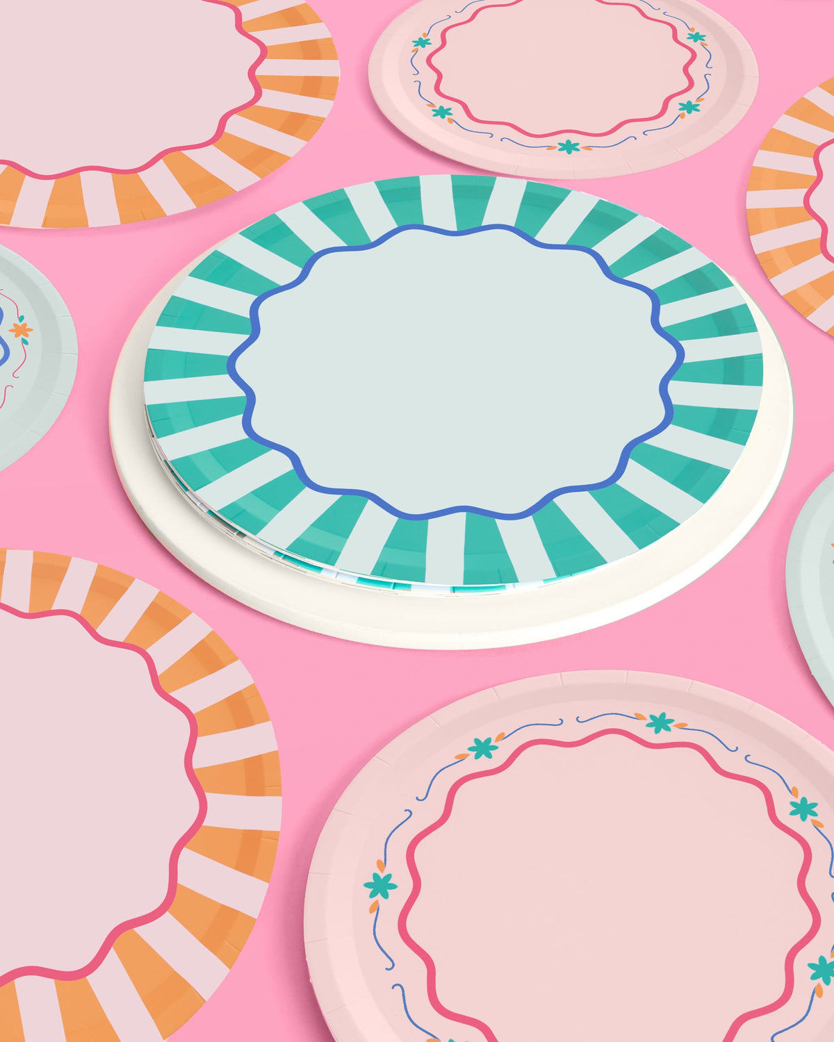 Italian Summer Trio - 32 plates, 24 napkins + 25 balloons