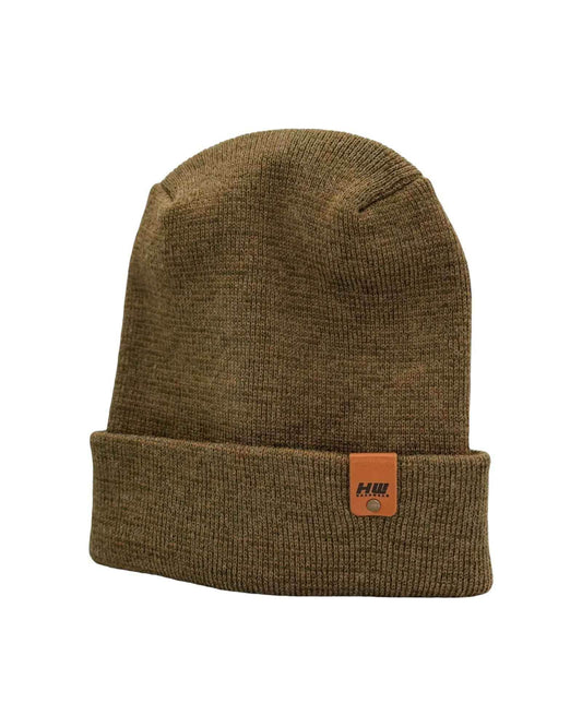 Haakwear H Stitch Fusion Cuffed Beanie / Hat (Patent Design) Brown / Green, Made in USA