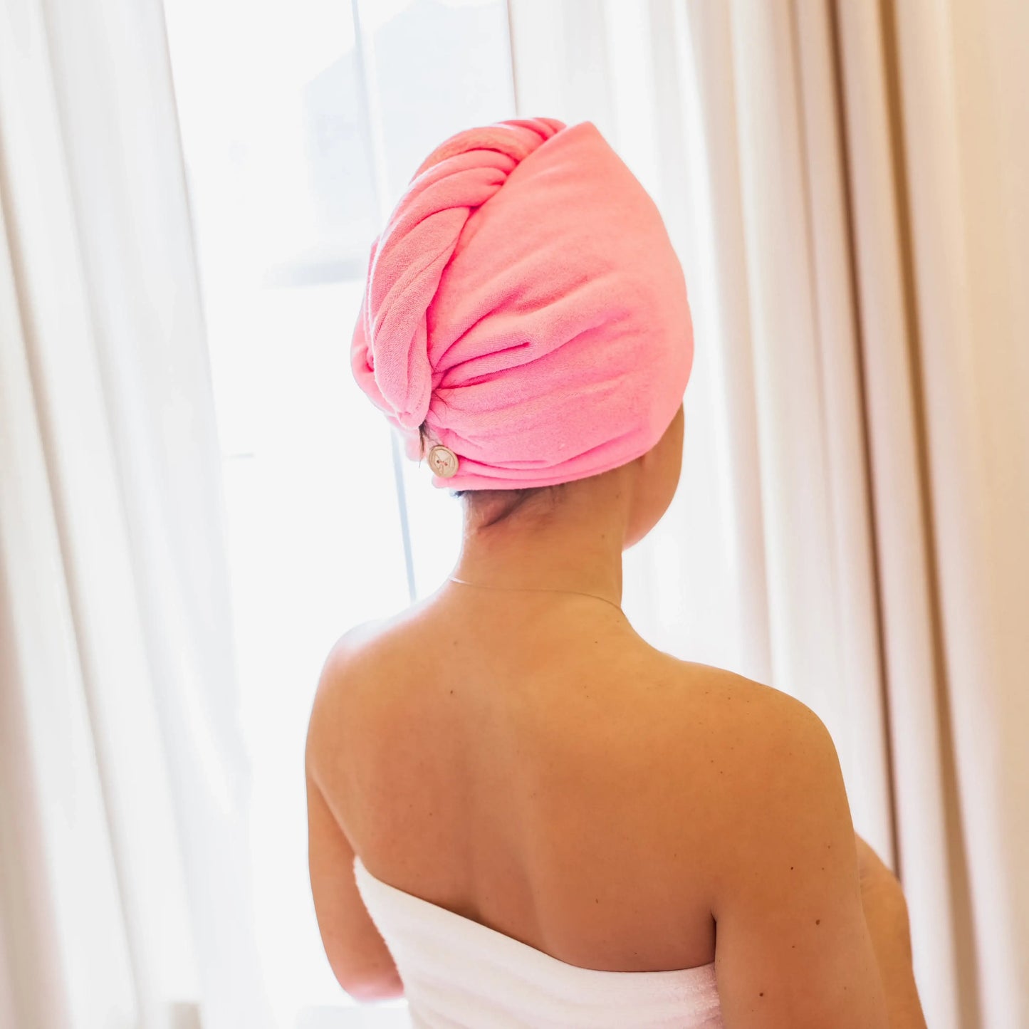 Blue Towel Hair Wrap