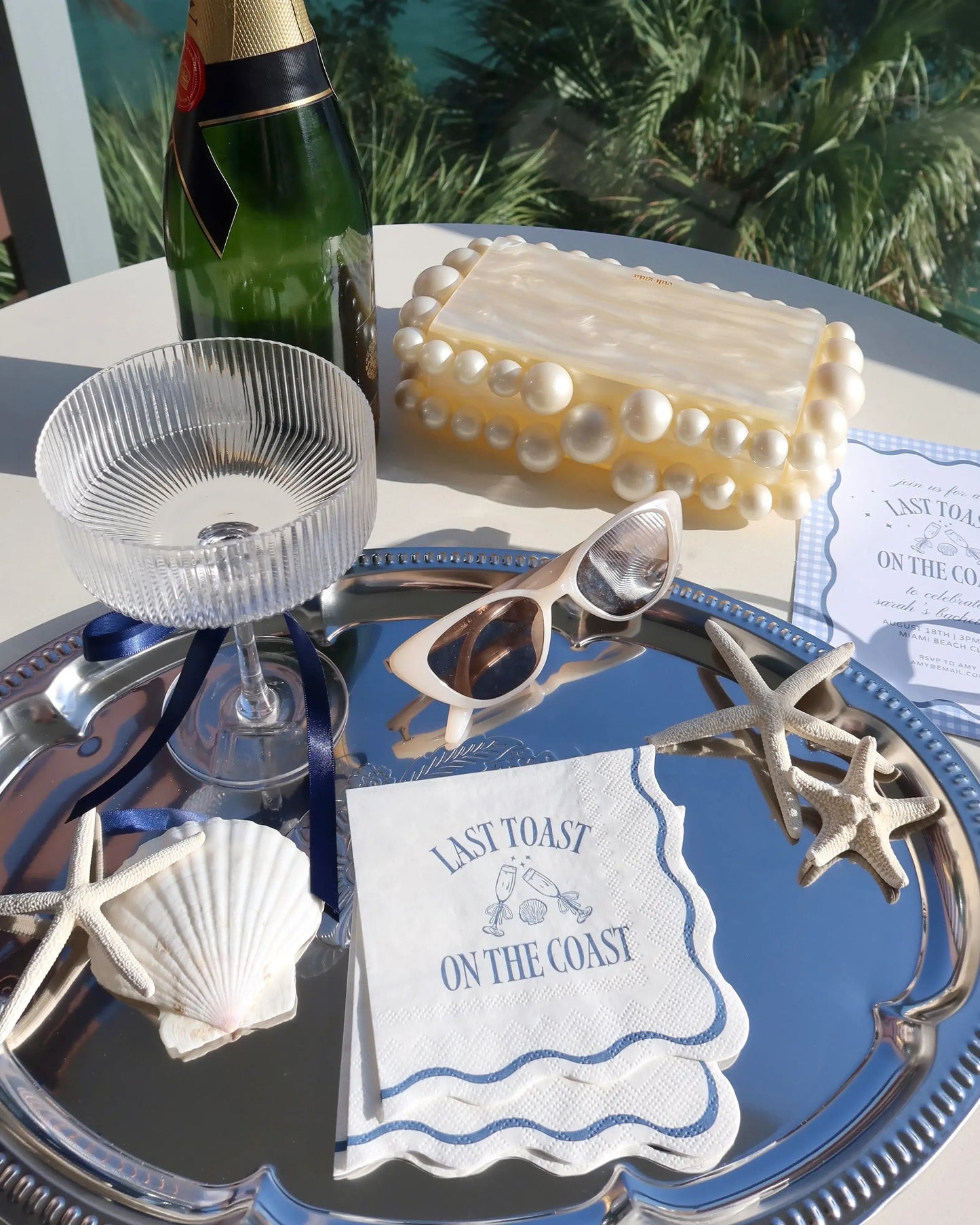 Last Toast on the Coast – Bachelorette Cocktail Napkins