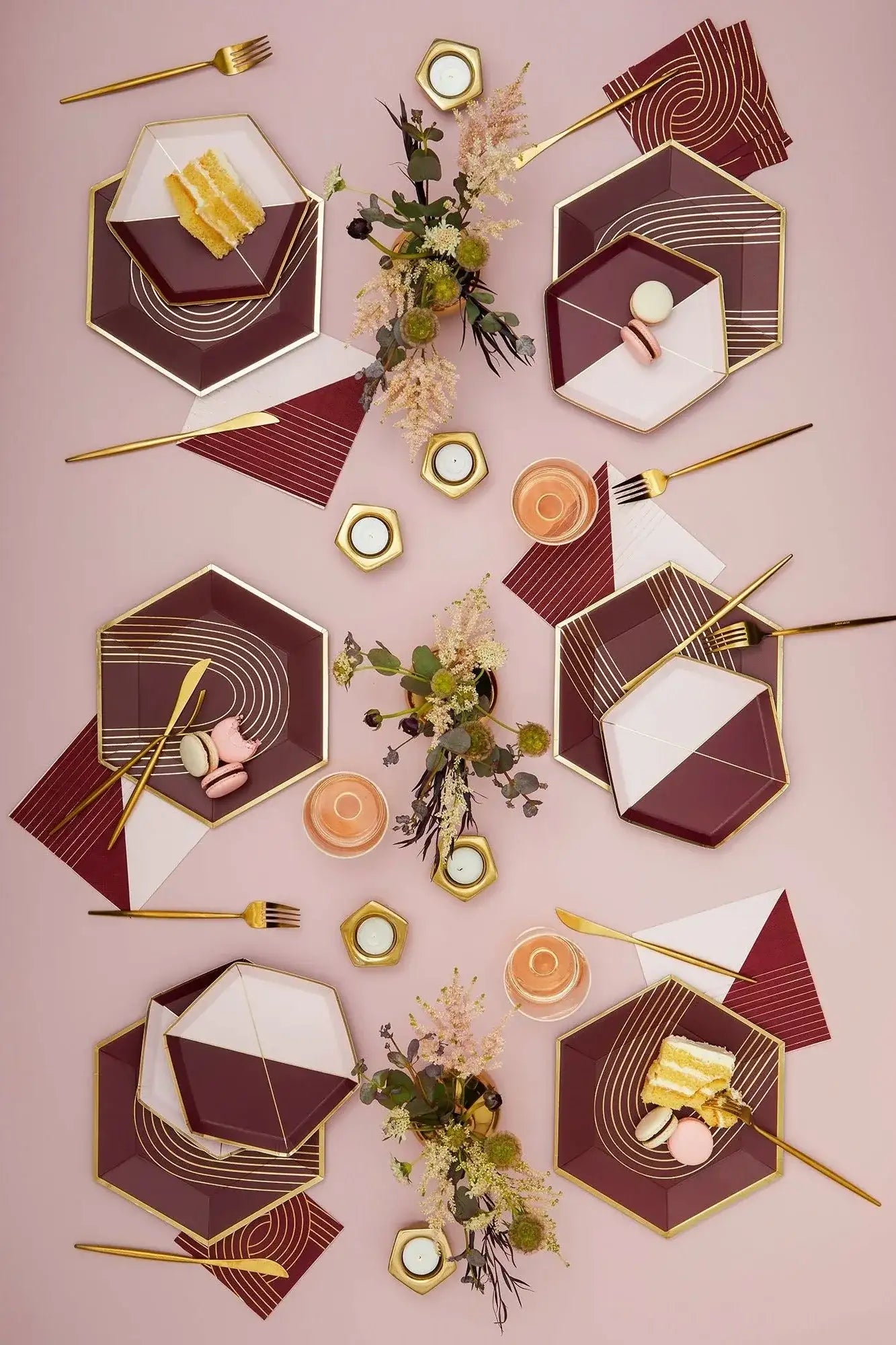 Bordeaux - Maroon Arch Large Paper Plates