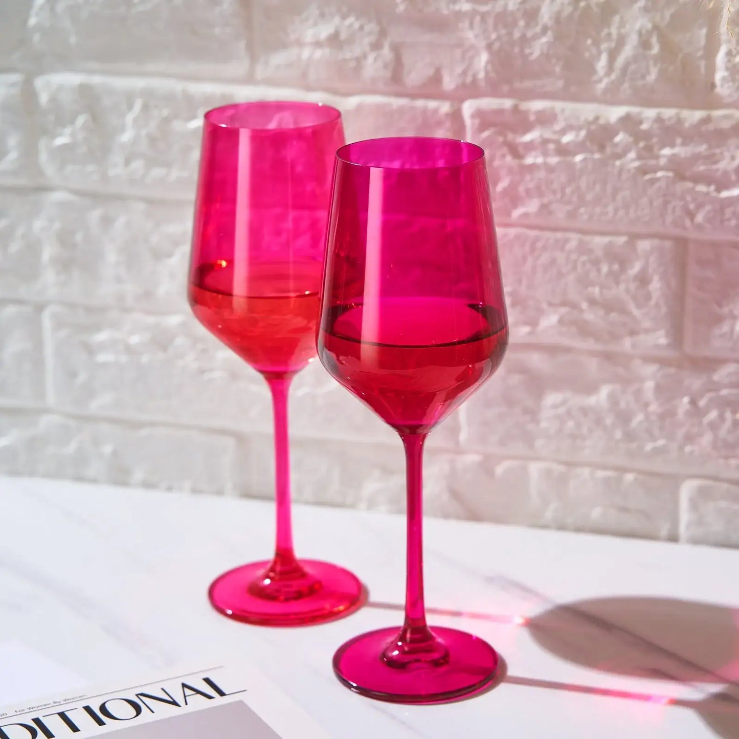 Chica Stemmed Wine Glassware, Set of 2
