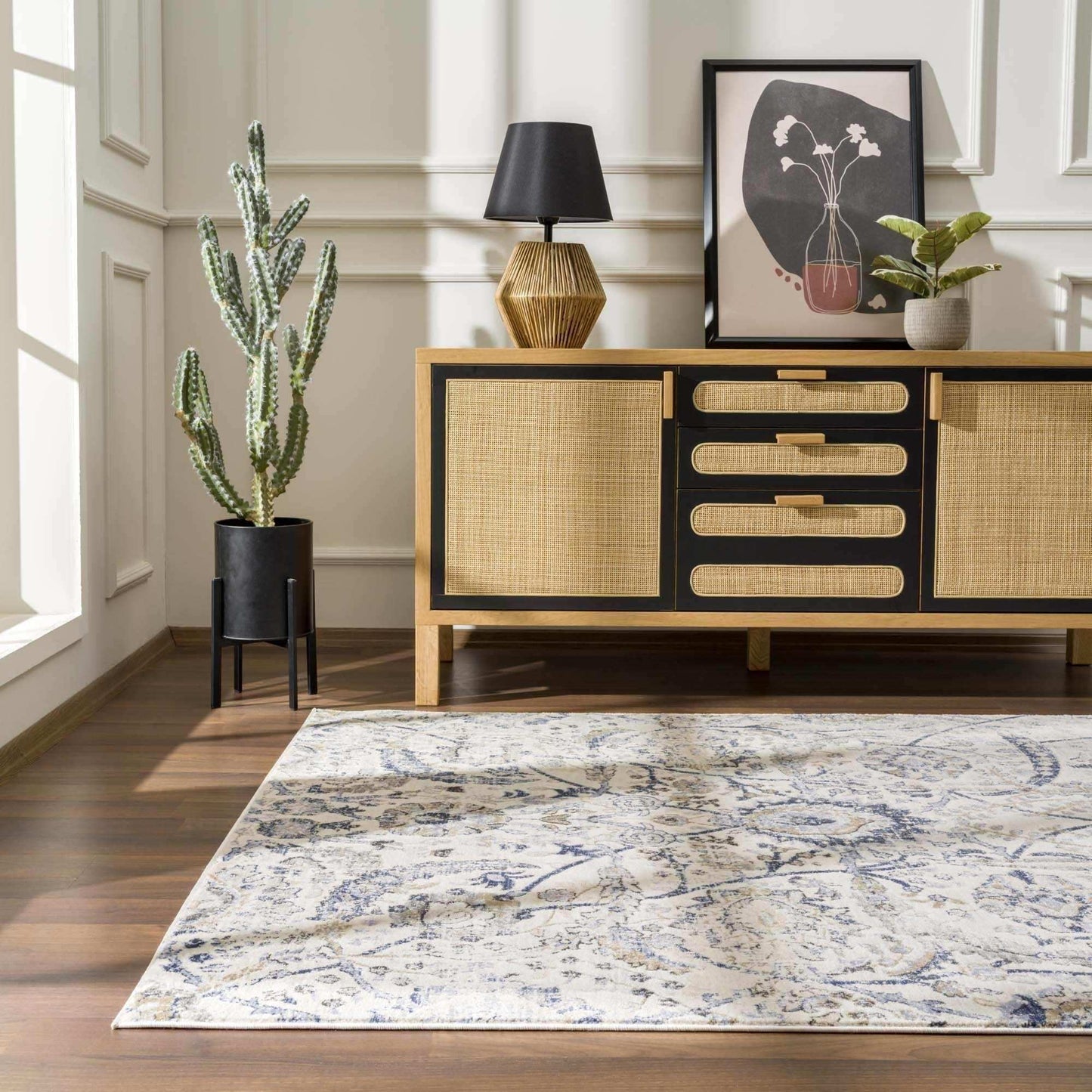 Georgiana Blue & Beige Oushak Rug