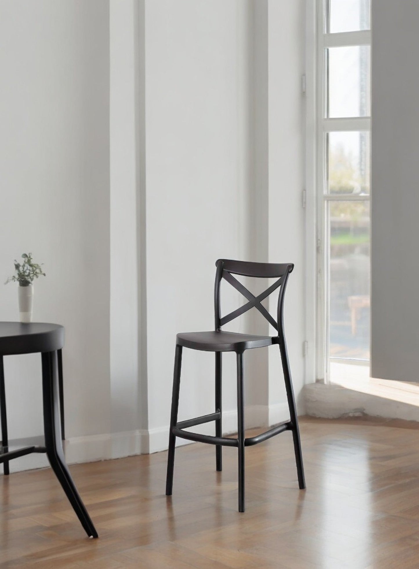 Outdoor Counter Stool Crossback 26" - Set of 4 - Milan