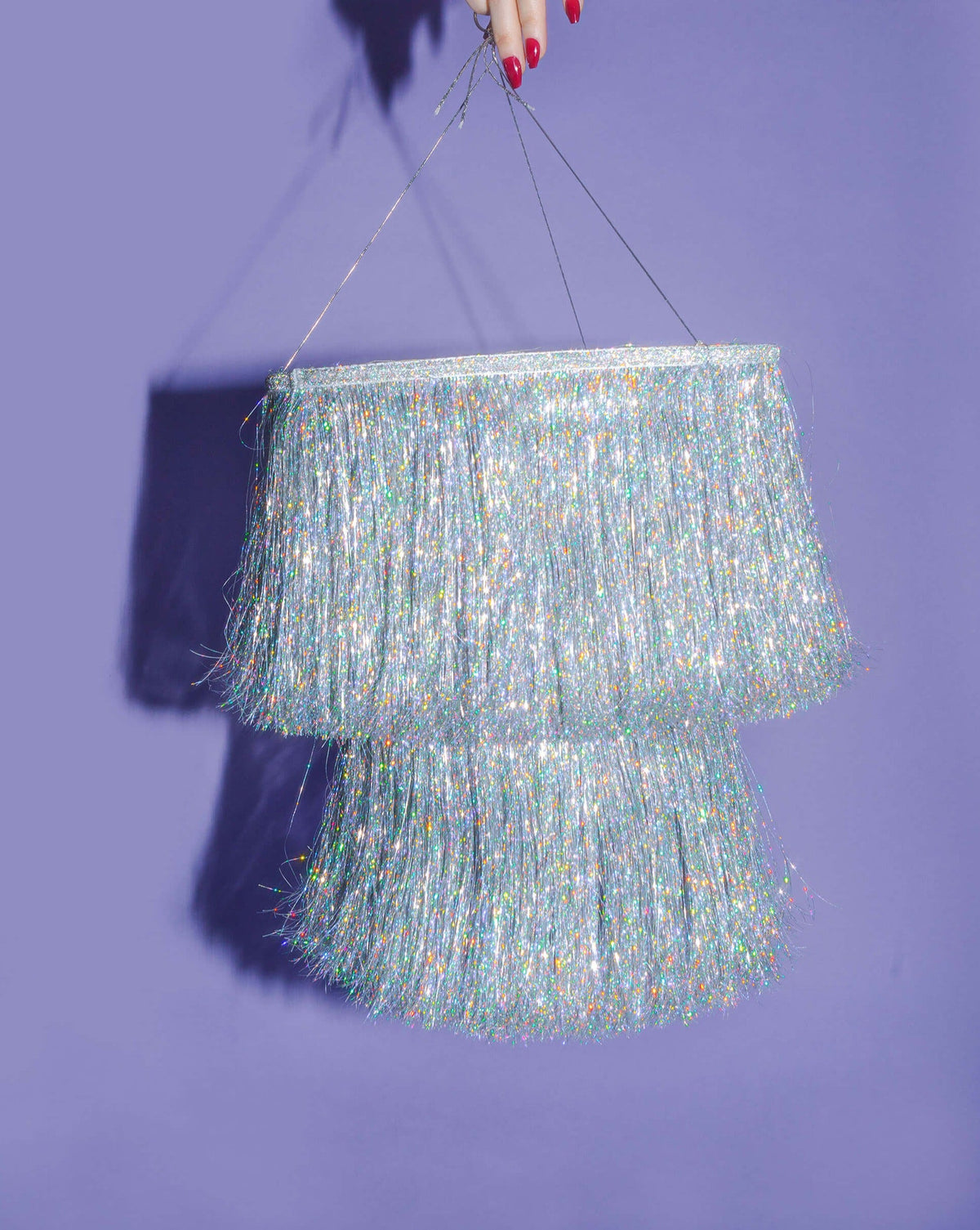 Shimmer Chandelier - iridescent foil chandelier