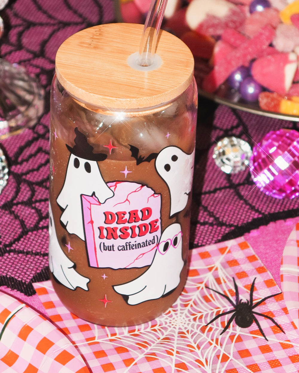 Halloween Ghost Tumbler - 16oz tumbler + straw set