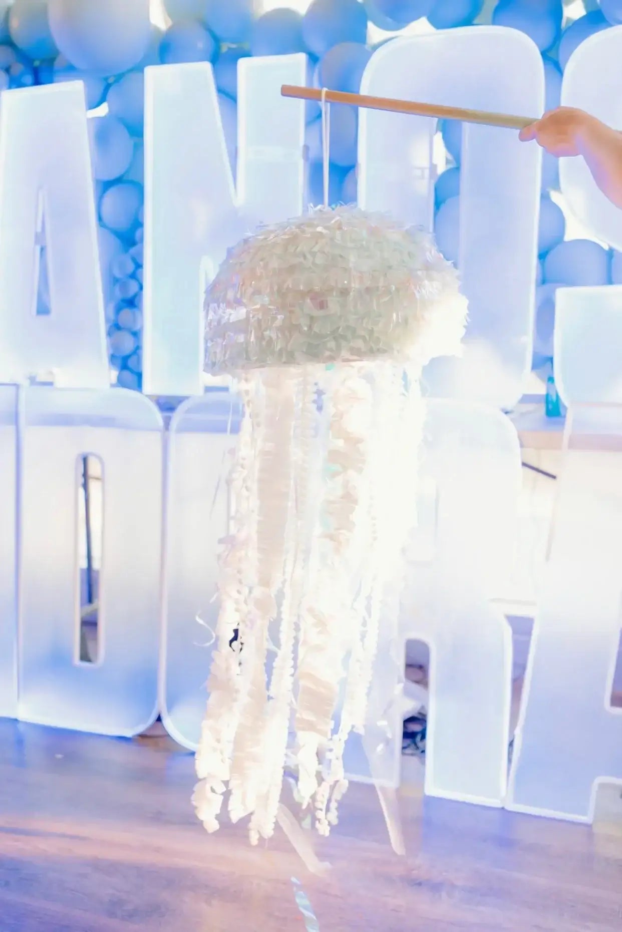 🪼 Jellyfish Piñata – Handmade Ocean Party Piñata for Under the Sea Birthdays & Beach Celebrations