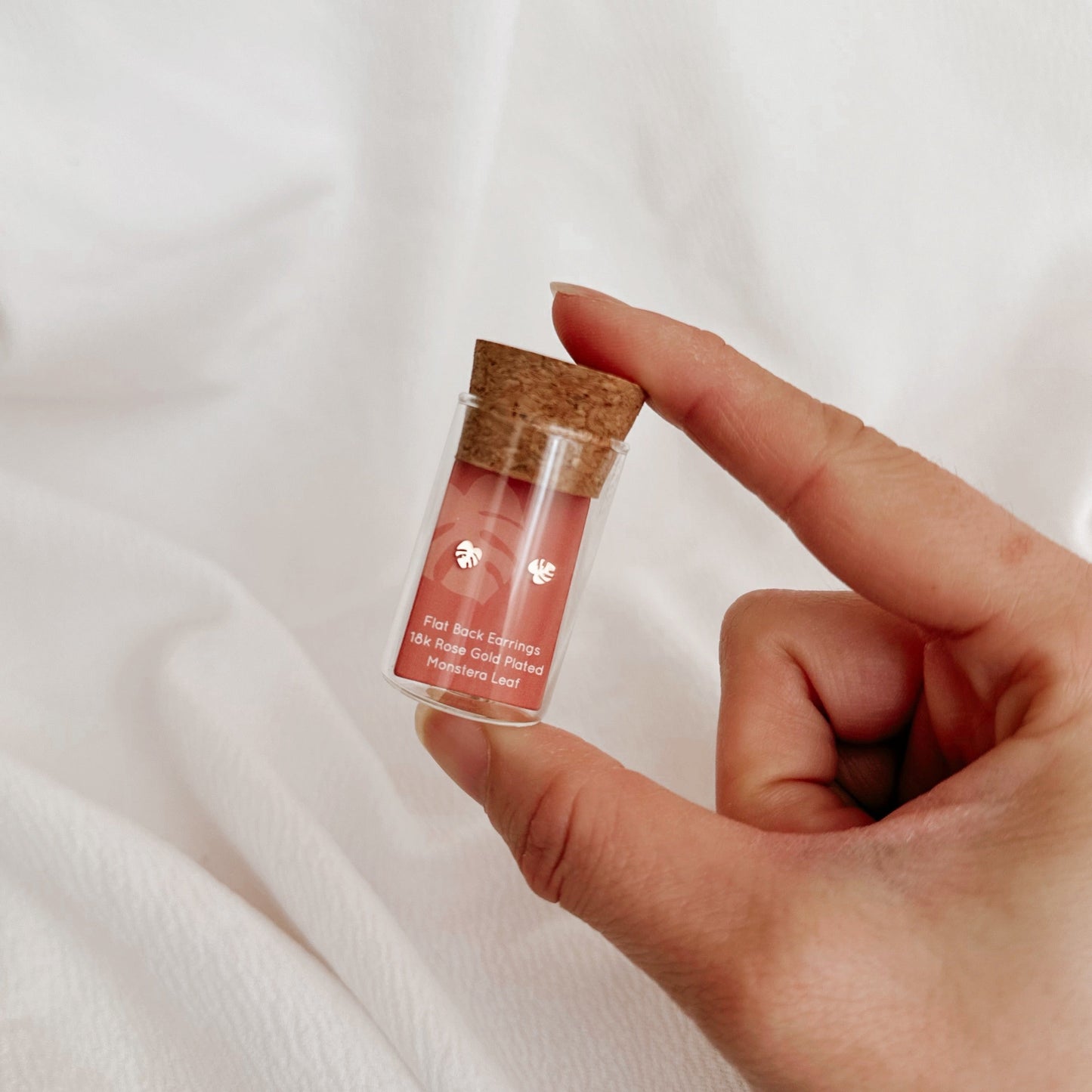Flat Back- Teeniest Tiniest Monstera Deliciosa Earring Studs