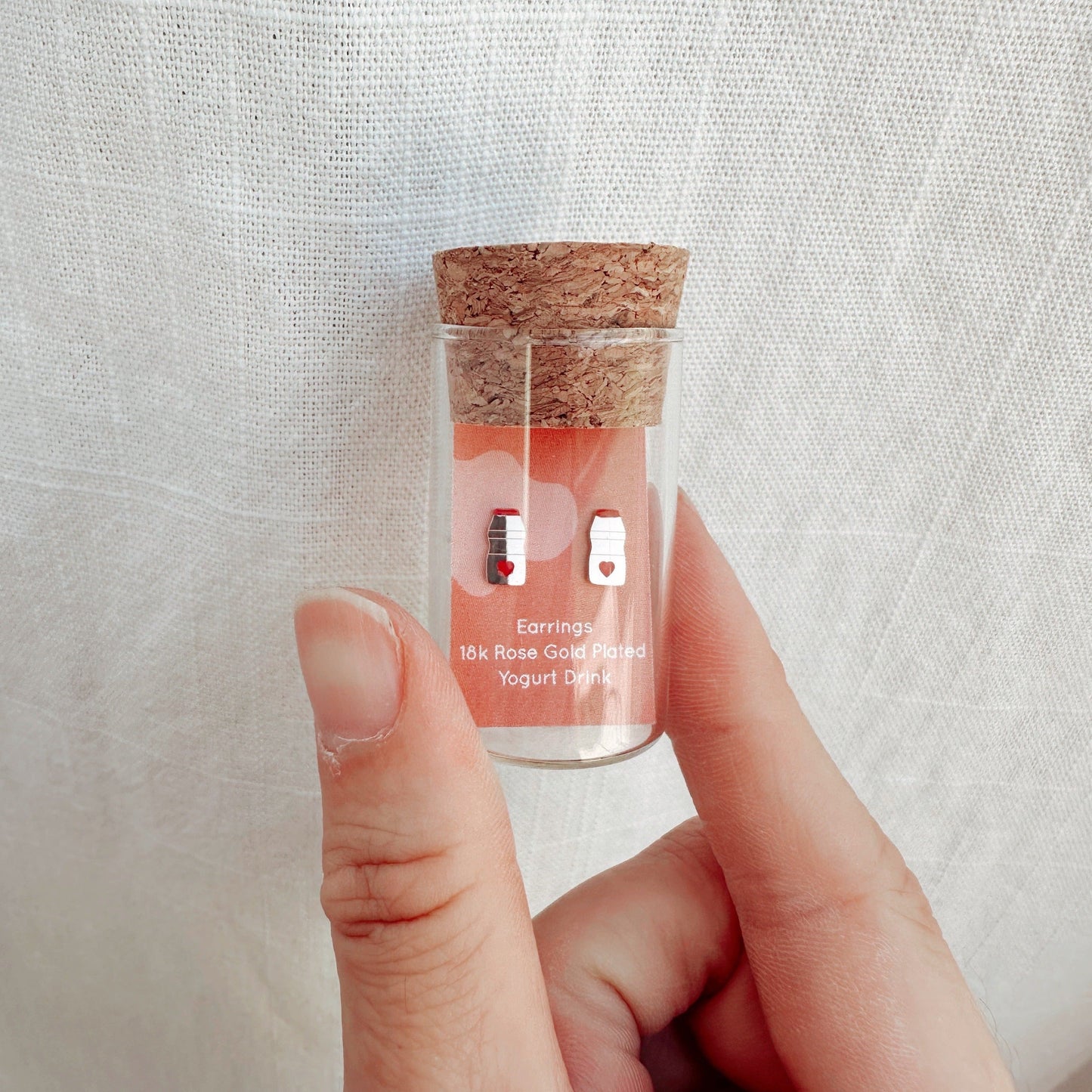 Yogurt Drink Earring Studs