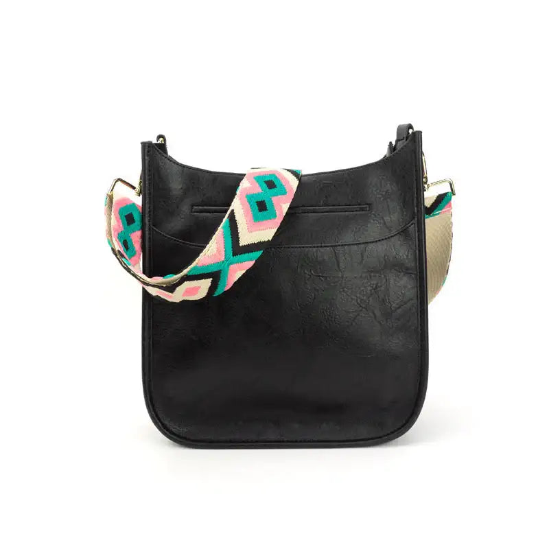The Sailor | Zippered Crossbody Bag (Black) - Pick Your Strap